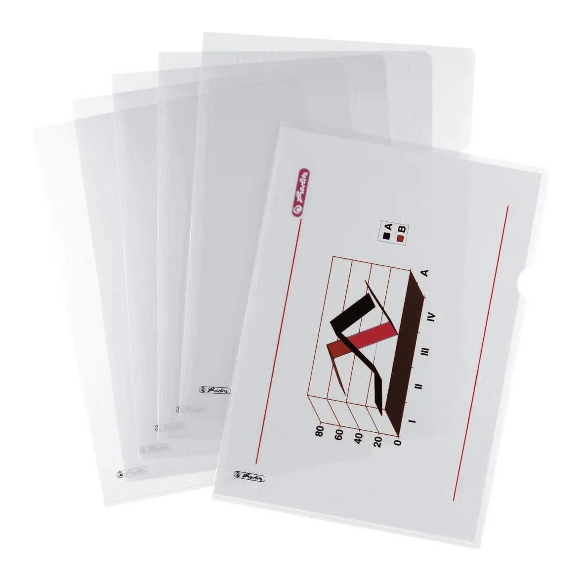 Herlitz 10843746 Teczka Na Dokumenty, Przezroczysty, A4/100 sztuk