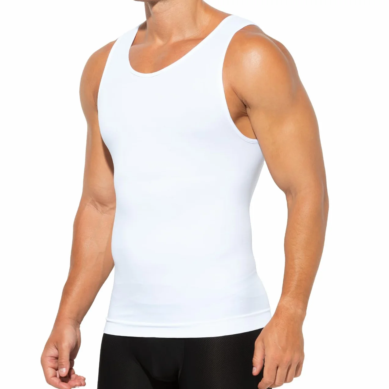 Casey Kevin Podkoszulek wyszczuplający brzuch męski Shapewear Compression Tank Top Body Shaper dla mężczyzn kompresyjny podkoszulek
