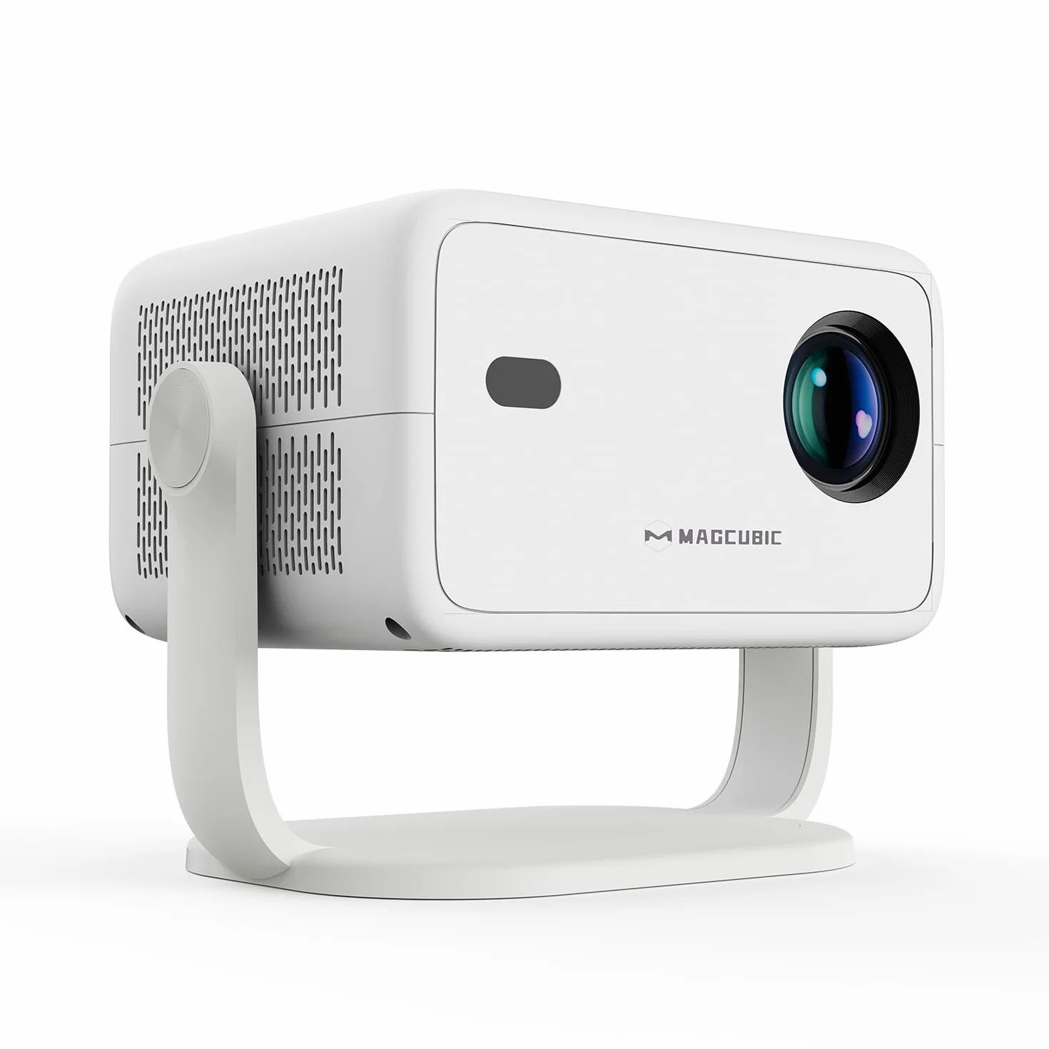 Magcubic Mini Smart Beamer 4K 1080p Supported, przenośny projektor z systemem WiFi 6 Bluetooth 5.4, autofokus HY350 max 12 W, obracany o 180°, inteligentny projektor, kino domowe (Biały)