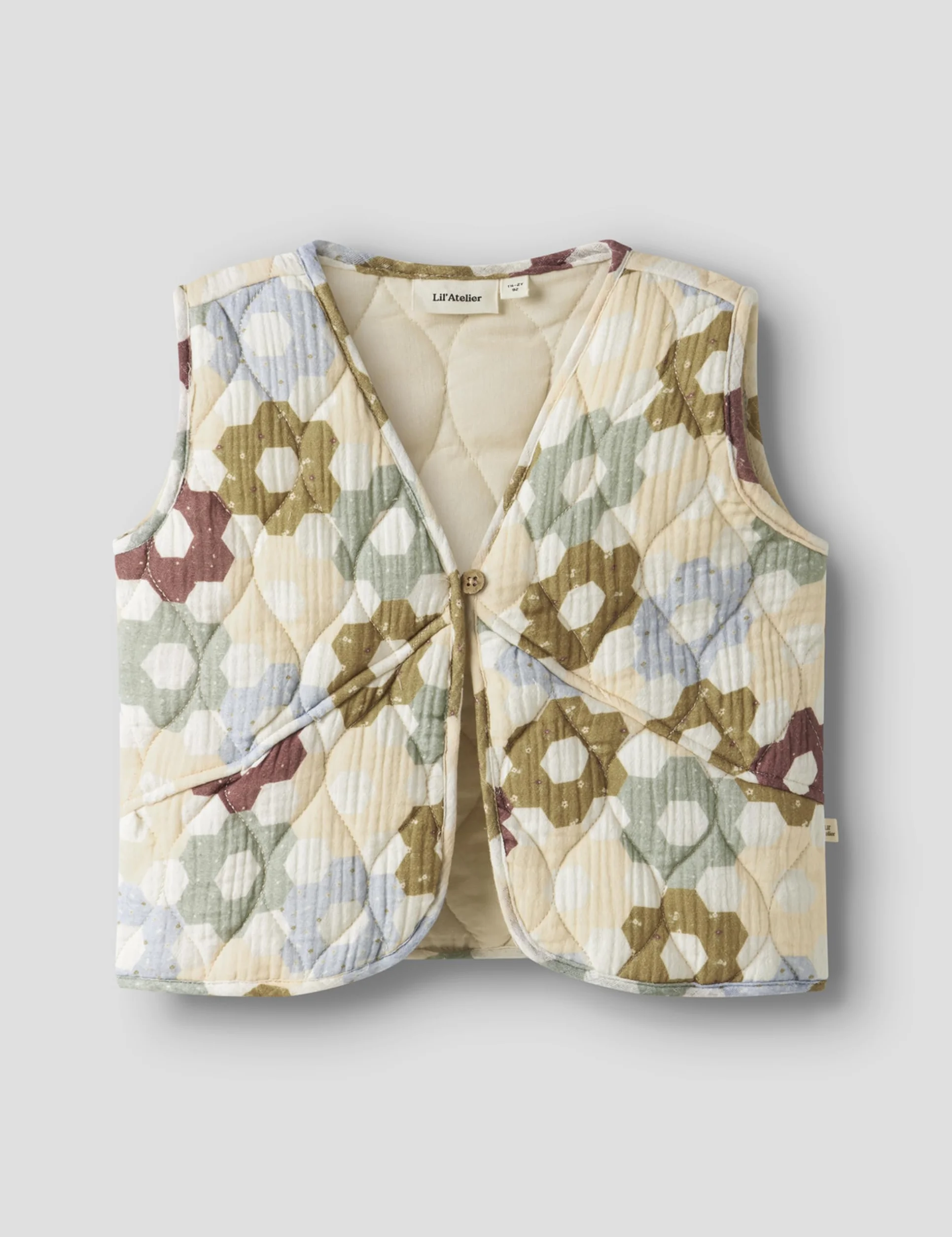 Nmftalia Sl Quilt Vest Lil, Coconut Milk, 104
