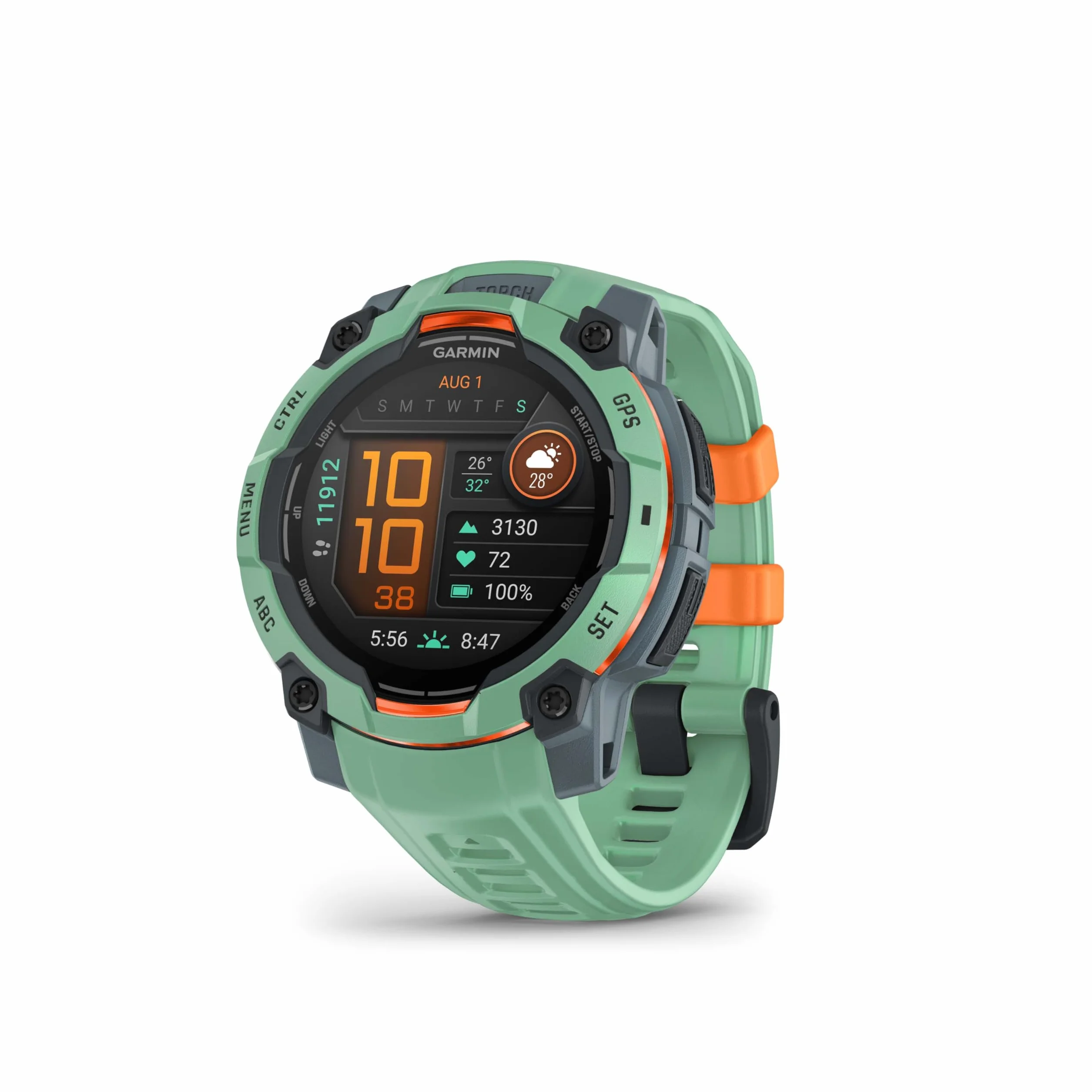 Garmin Instinct 3 [odnowiony], 45 mm AMOLED wytrzymały smartwatch GPS, wbudowane aplikacje sportowe i monitorowanie zdrowia, latarka LED, odporny na wstrząsy, 10 ATM, czas pracy baterii do 18 dni