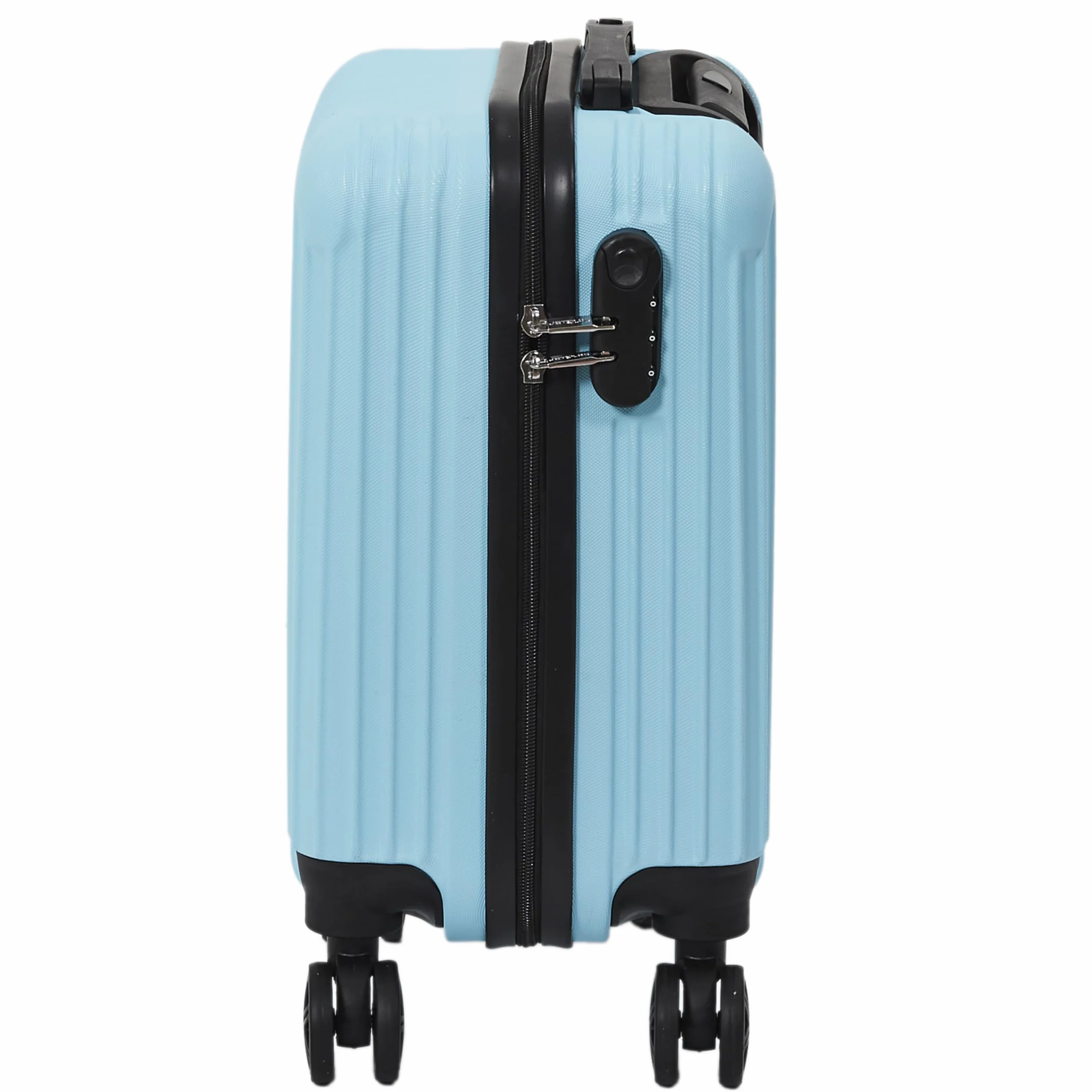 JET LAG, Set of 3 Rome Suitcases 36L 60L 86L, Elegant and Modern Design, Optimal Storage Capacity, Robust and Durability, Carrying Comfort, Blue