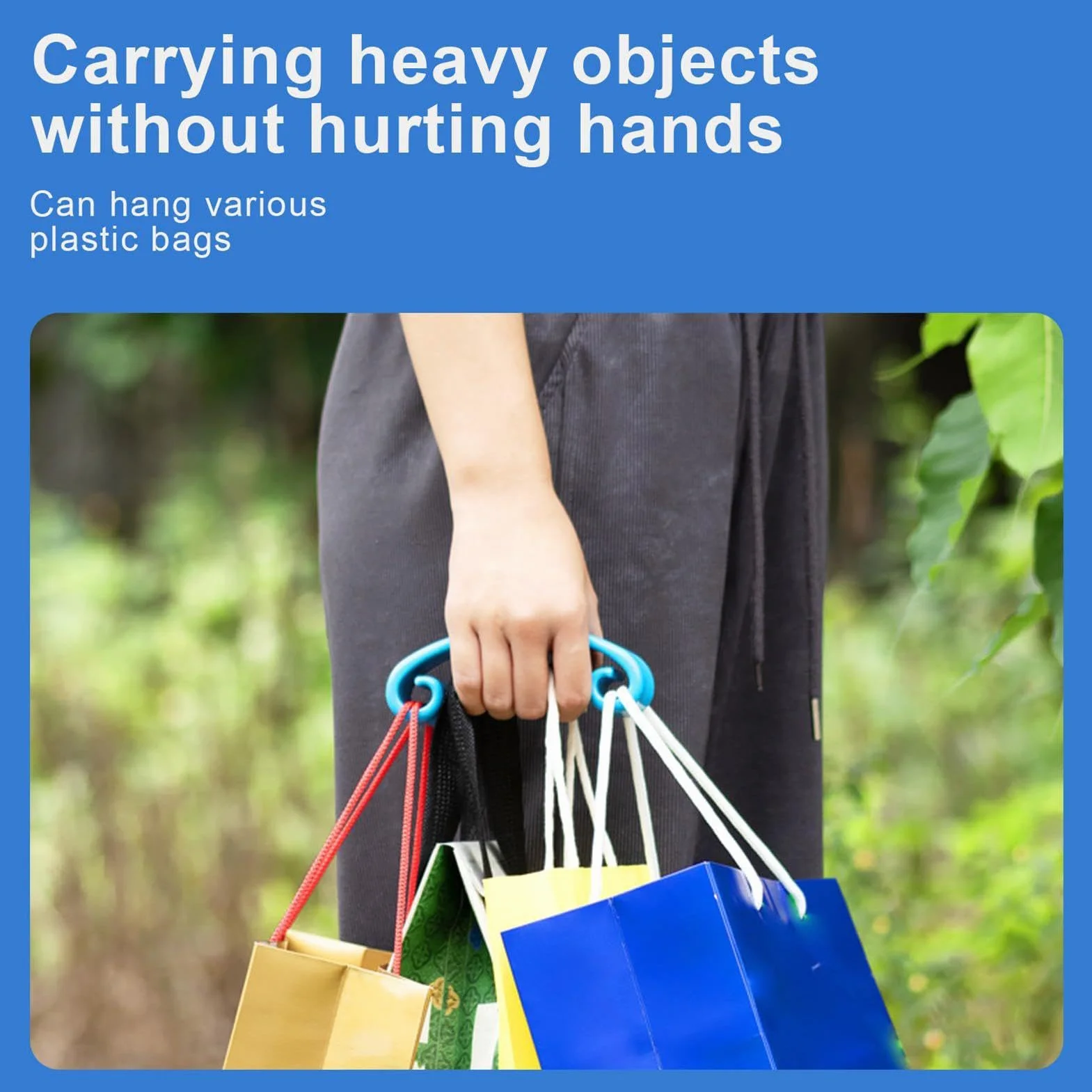 Bag Handle for Groceries, Shopping Bag Carrier Handle, Durable Grocery Carrier Grips, Heavy Duty Grocery Bag Handle, Bag Grips for Shopping, Grocery Carrier Grips for Family