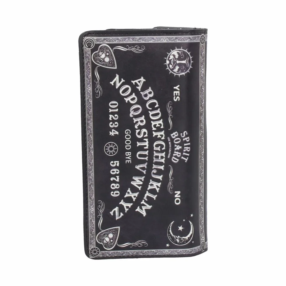 Nemesis Now Spirit Board Tłoczona torebka Ouija 19 cm, skóra PU, czarny, klasyczny czarno-biały wzór tablicy spirytusowej, magiczny i stylowy, piękne tłoczone detale