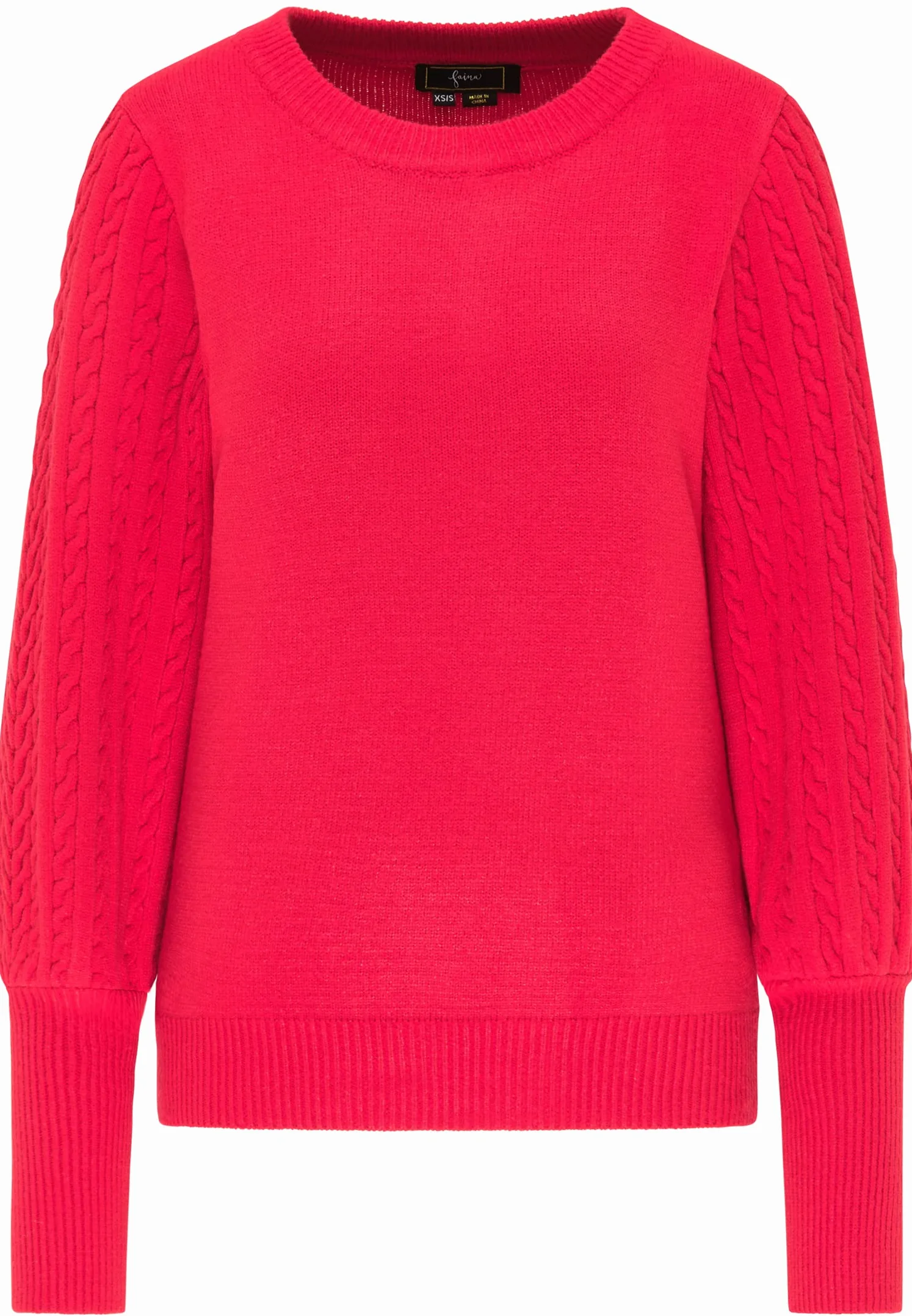 IMANE Damski sweter z dzianiny 11018865-IM01, czerwony, XS/S, czerwony, XS-S
