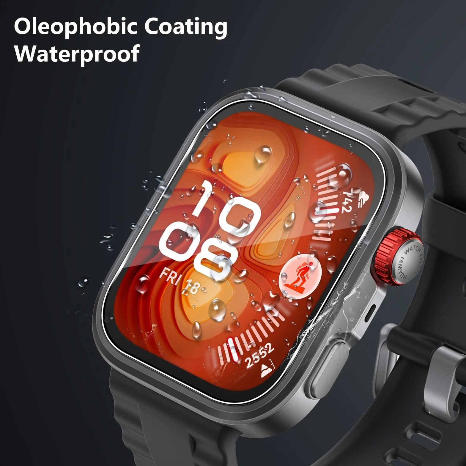Szkło hartowane do Huawei Watch Fit 4 Pro, folia ochronna 9H twardość 9H Hartowany ekran, bez pęcherzyków, przezroczysty