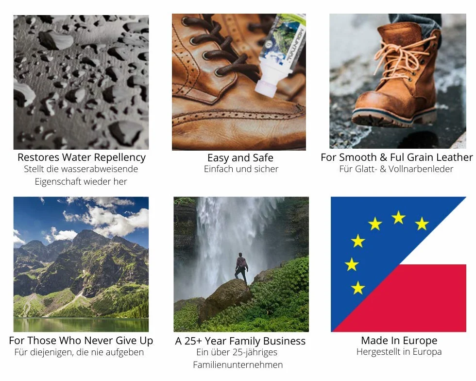 Mountval Water Repellent Leather & Soles - Wodoodporny Preparat Do Impregnacji Obuwia Trekkingowego, Do Skóry Naturalnej, Gładkiej i Licowej, Zakończony Poręcznym Aplikatorem