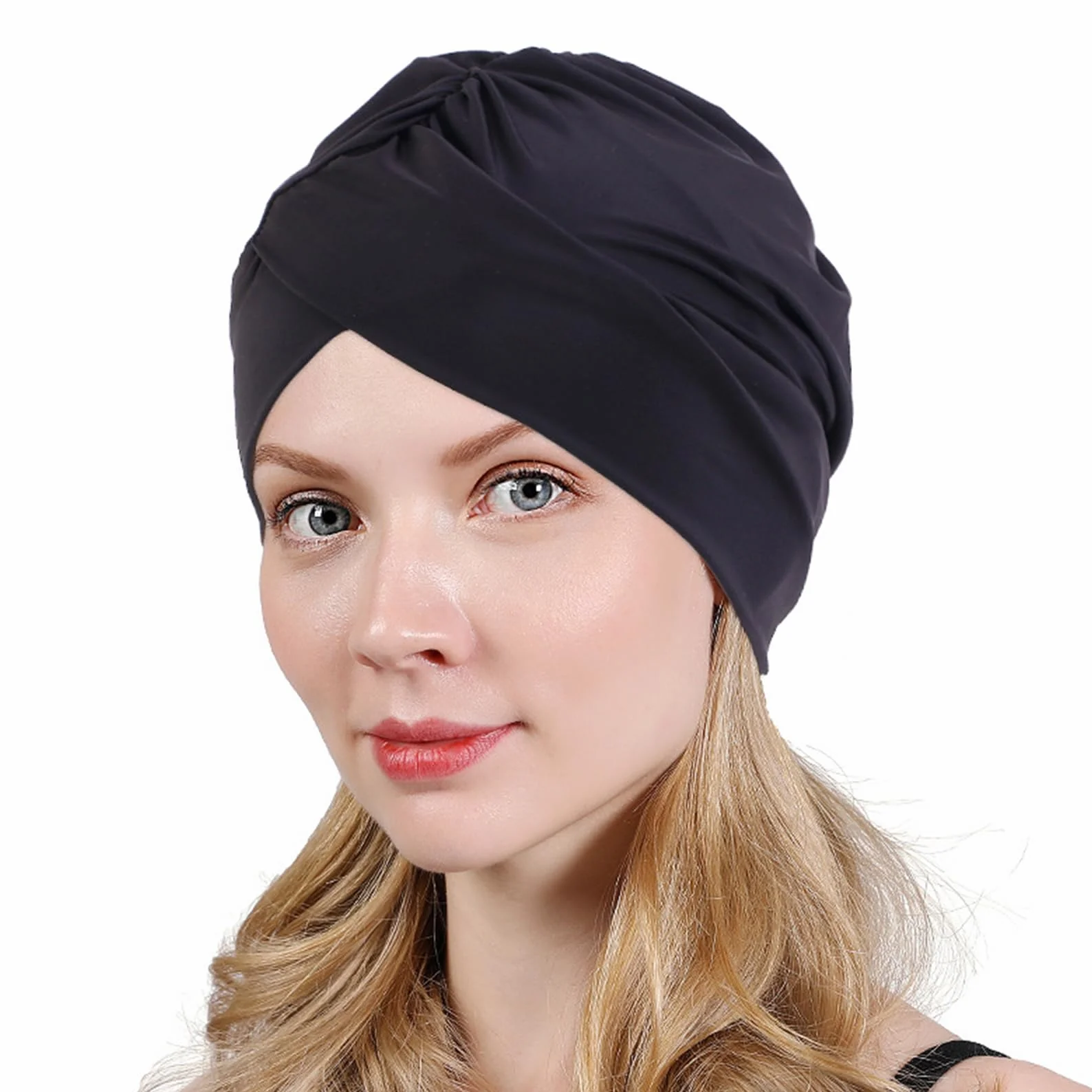 Damska muzułmańska chusta na głowę hidżab, eleganckie chusty na głowę dla kobiet, elastyczna czarna chusta pod hidżab, oddychający bawełniany sportowy hidżab, ochrona uszu, miękka czapka beanie