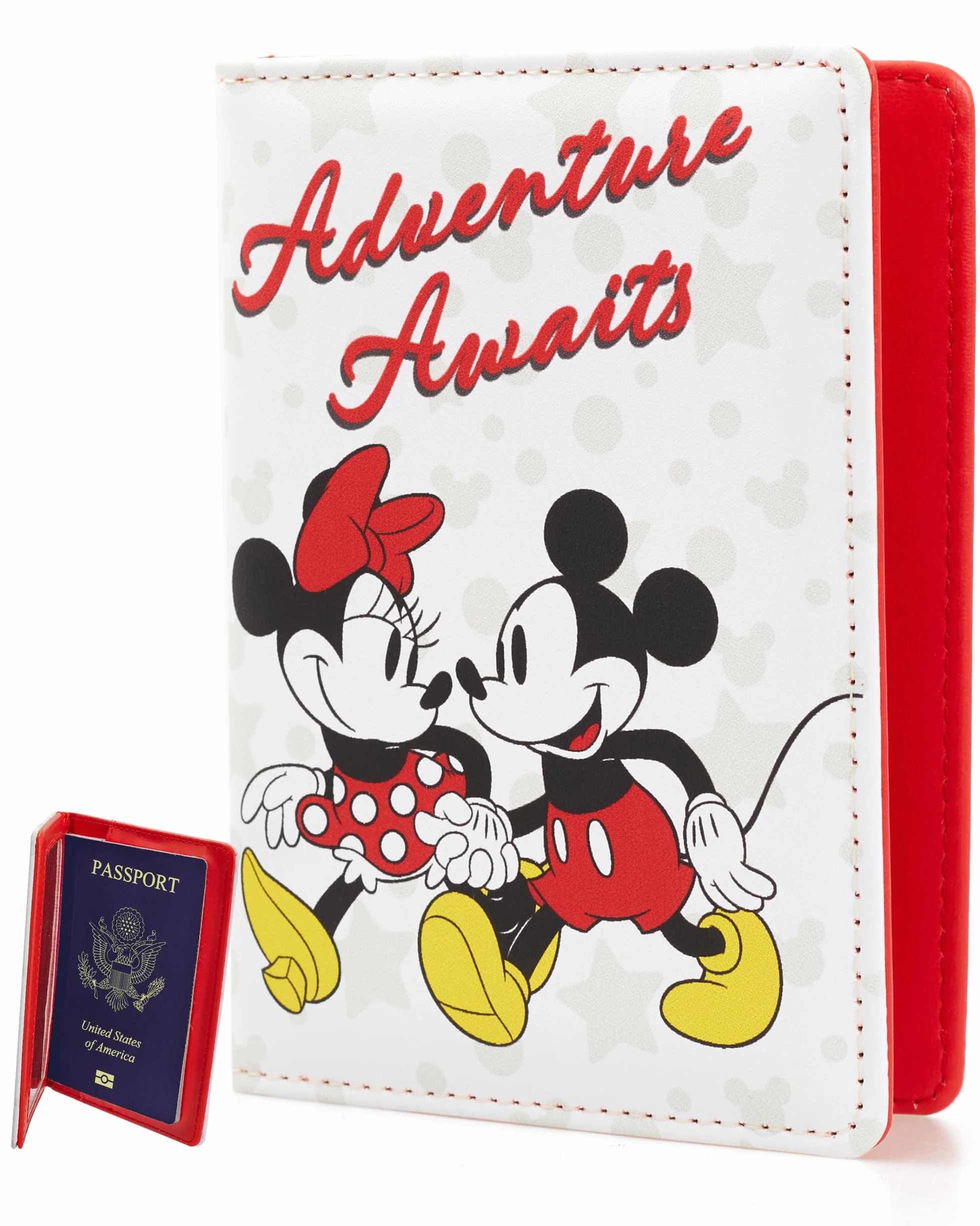 Disney Etui na paszport Myszka Miki i Minnie, akcesoria podróżne - oficjalnie licencjonowane, wielokolorowe, klasyczne, wielobarwny, Jeden rozmiar, Klasyczny
