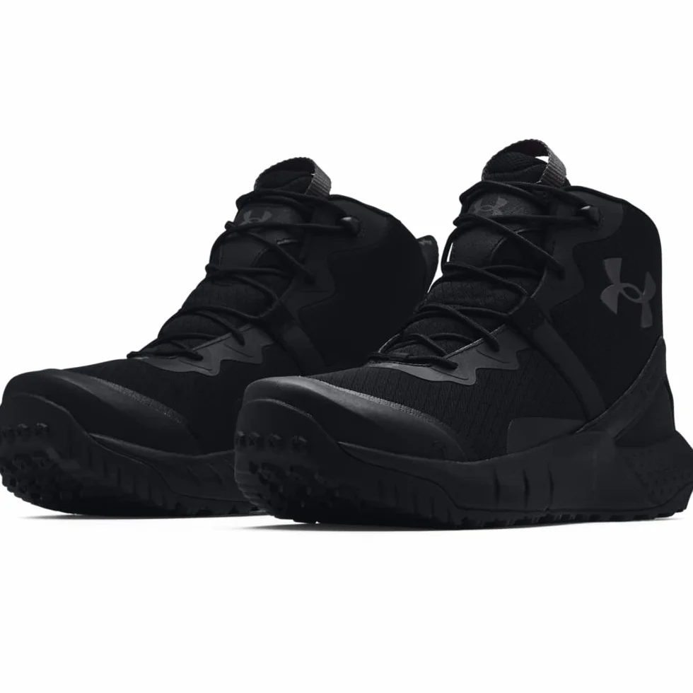 Under Armour Męskie buty wojskowe i taktyczne Micro G Valsetz Mid, Czarny (001)/czarny, 41 EU