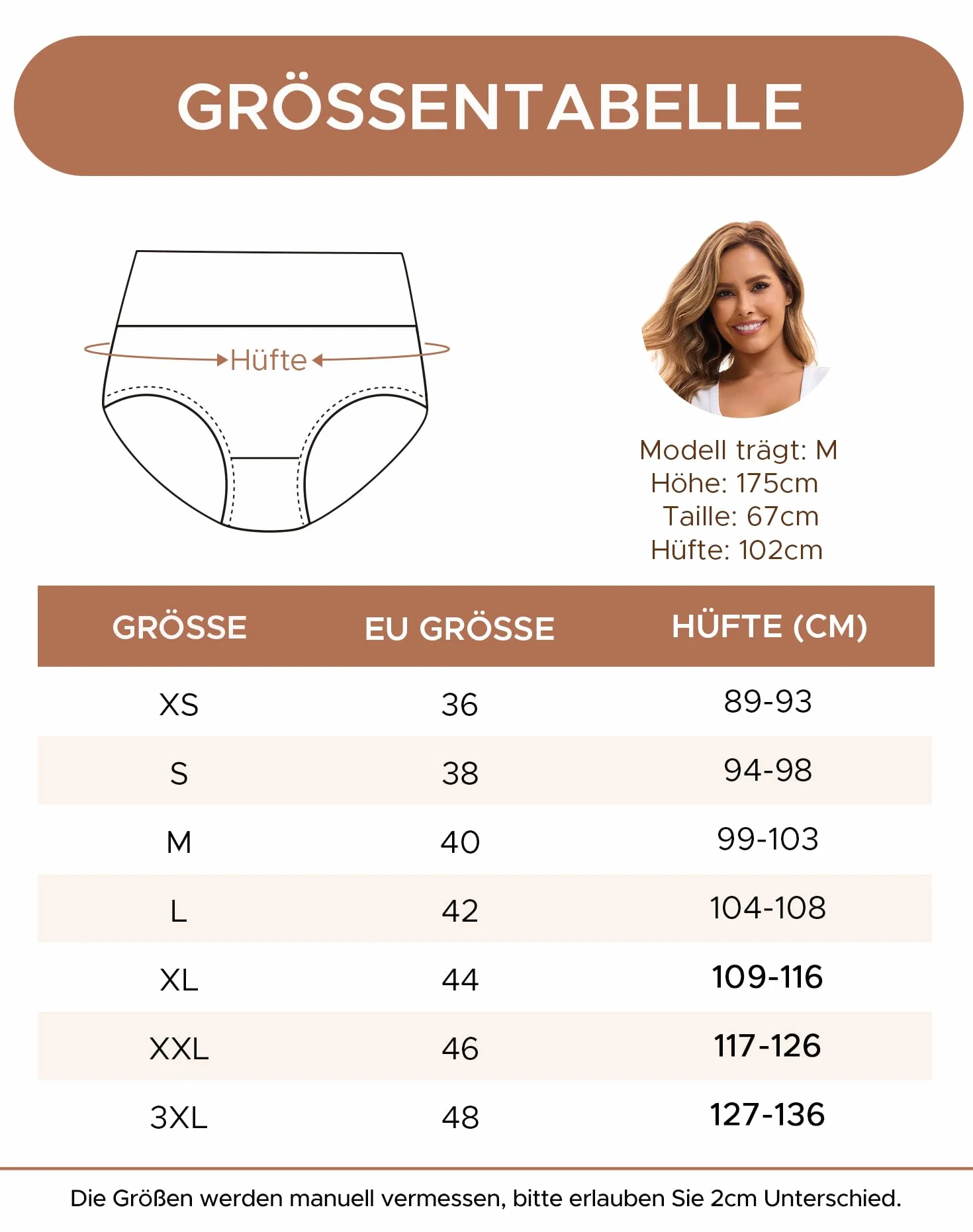 INNERSY majtki damskie, stretch, bawełna, wysoka talia, miękka bielizna, 5 par