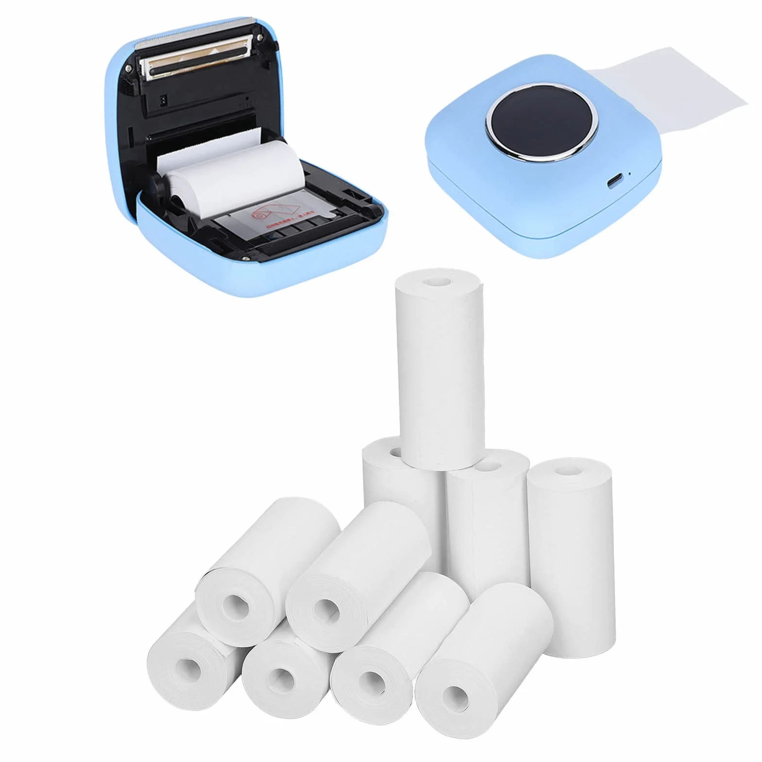 10 szt. Papier do Mini Drukarki, Papier Kidizoom Printcam, Mini Drukarka do Papieru do 'a 57 X 25 Mm Rolki Papieru do Druku Rolki Papieru Termicznego do Kieszonkowej Drukarki