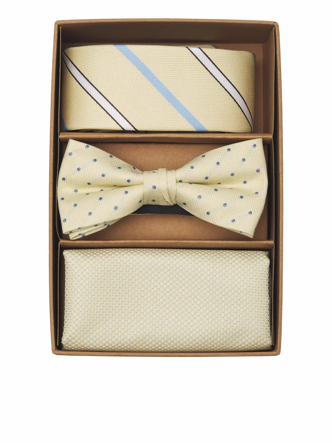 JACK & JONES Męska Jacrilo Summer Giftbox Set z krawatem i muchą, Dusky Citron, One Size, Dusky Citron, Rozmiar Uniwersalny