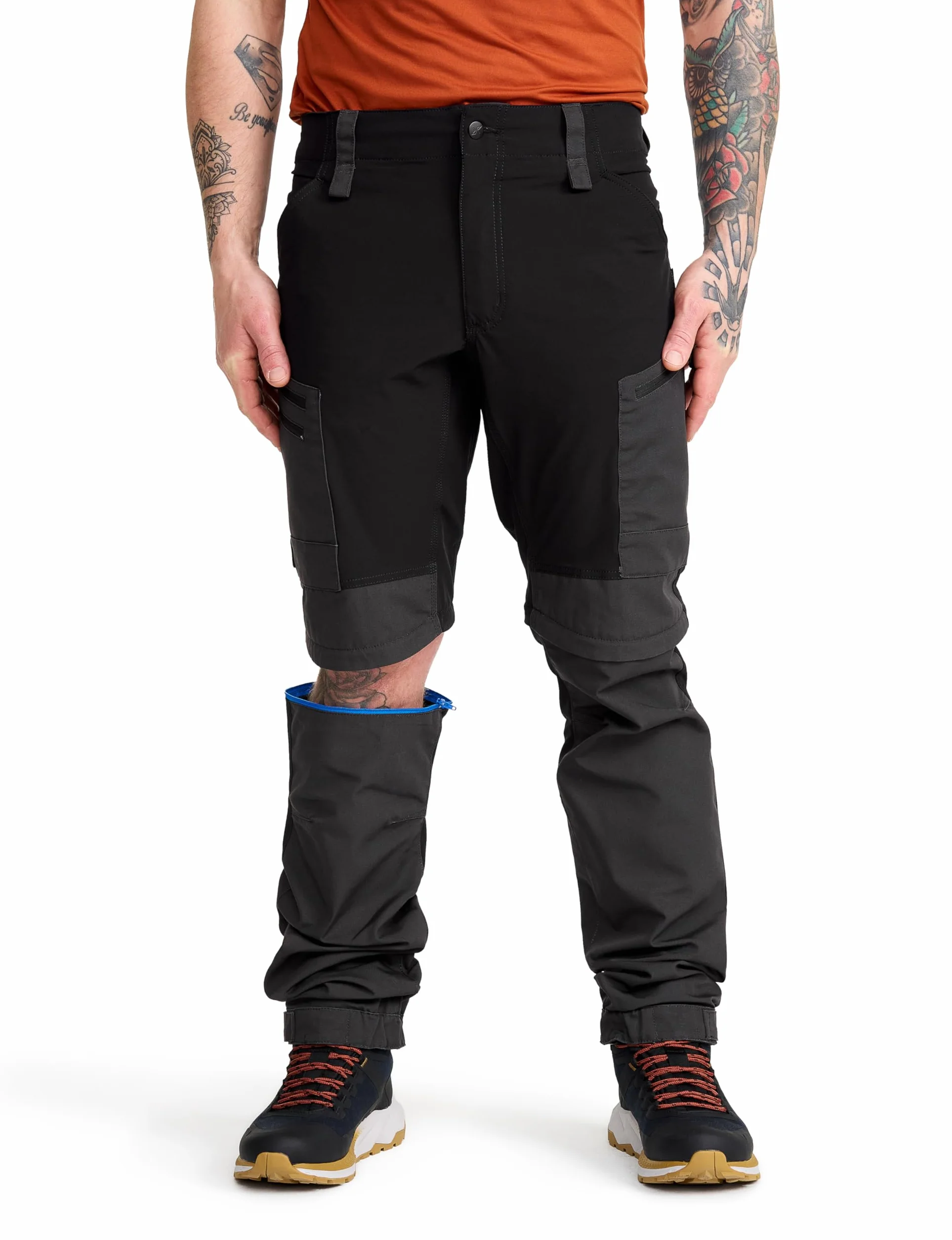RevolutionRace RVRC GP Pro Zip-Off Pants Męskie, Solidne, oddychające, dające się zamienić w szorty spodnie do wszelkich aktywności na świeżym powietrzu