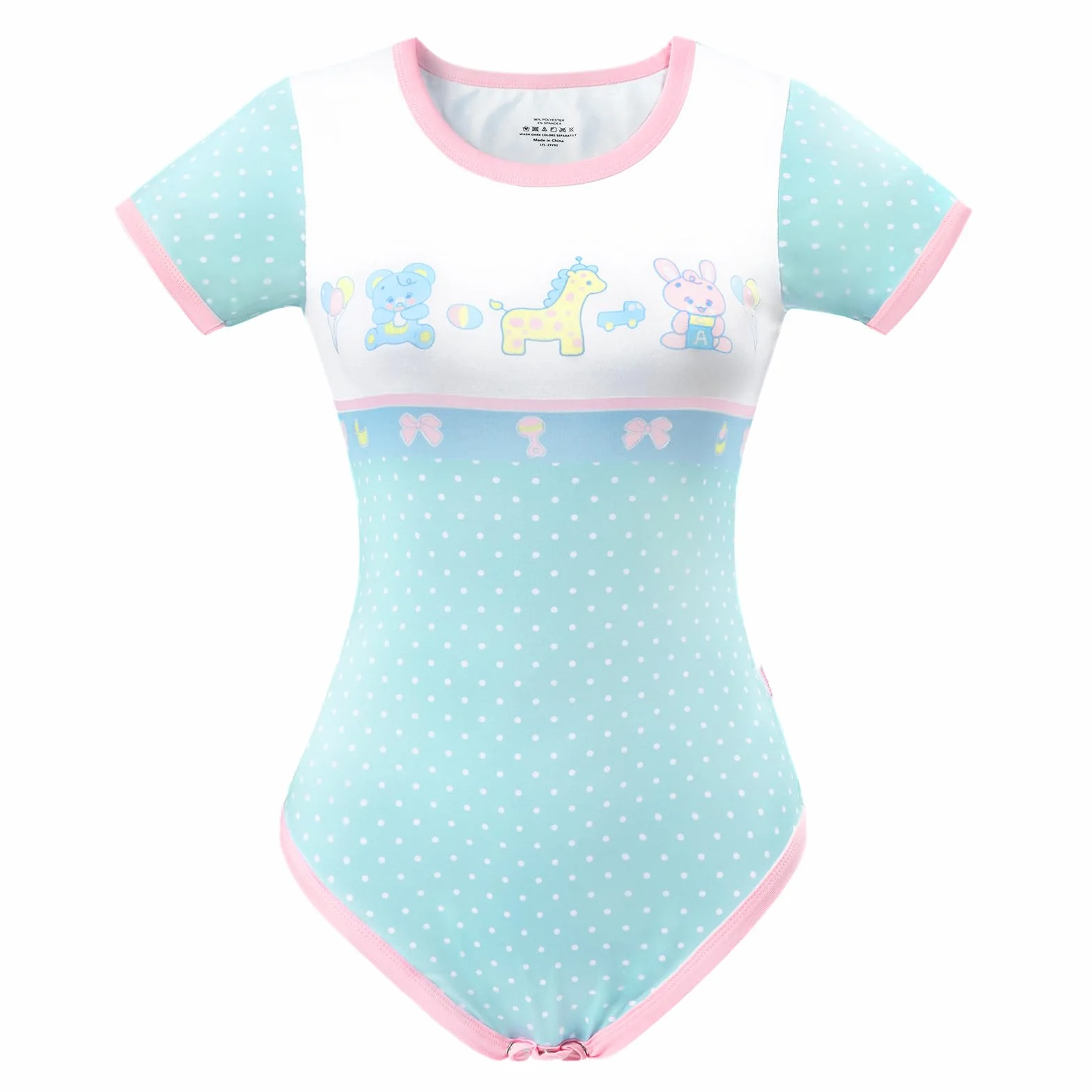LittleForBig Jedwabiste śpioszki Onesie Piżama Body - Baby Parade Vintage Romper