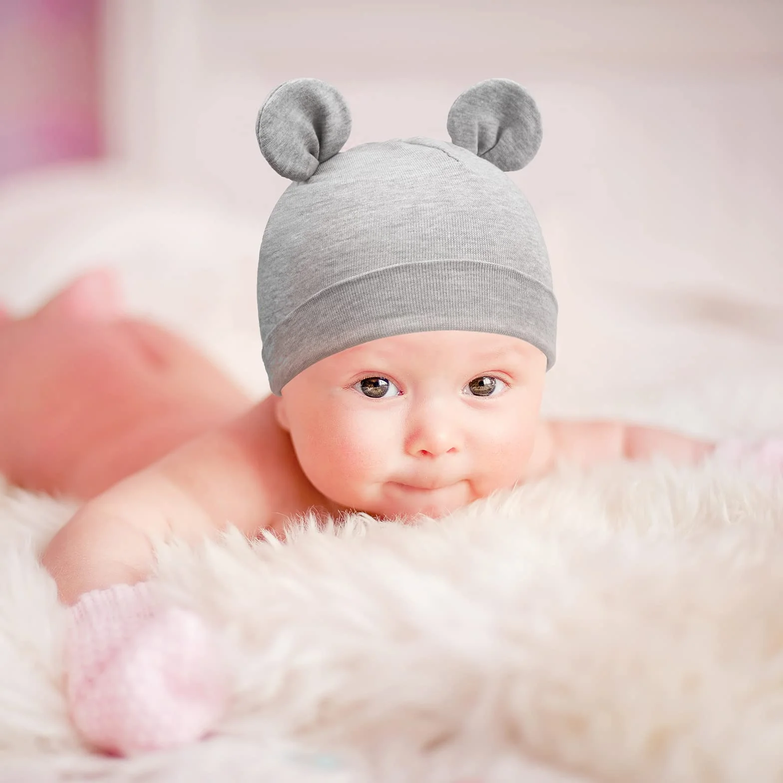 DRESHOW 4 Sztuk Czapka dla Niemowląt Noworodek Maluch Miękka Urocza Dzianinowa Czapka Czapki Szpitalne dla Chłopców Niemowląt Czapka Beanie