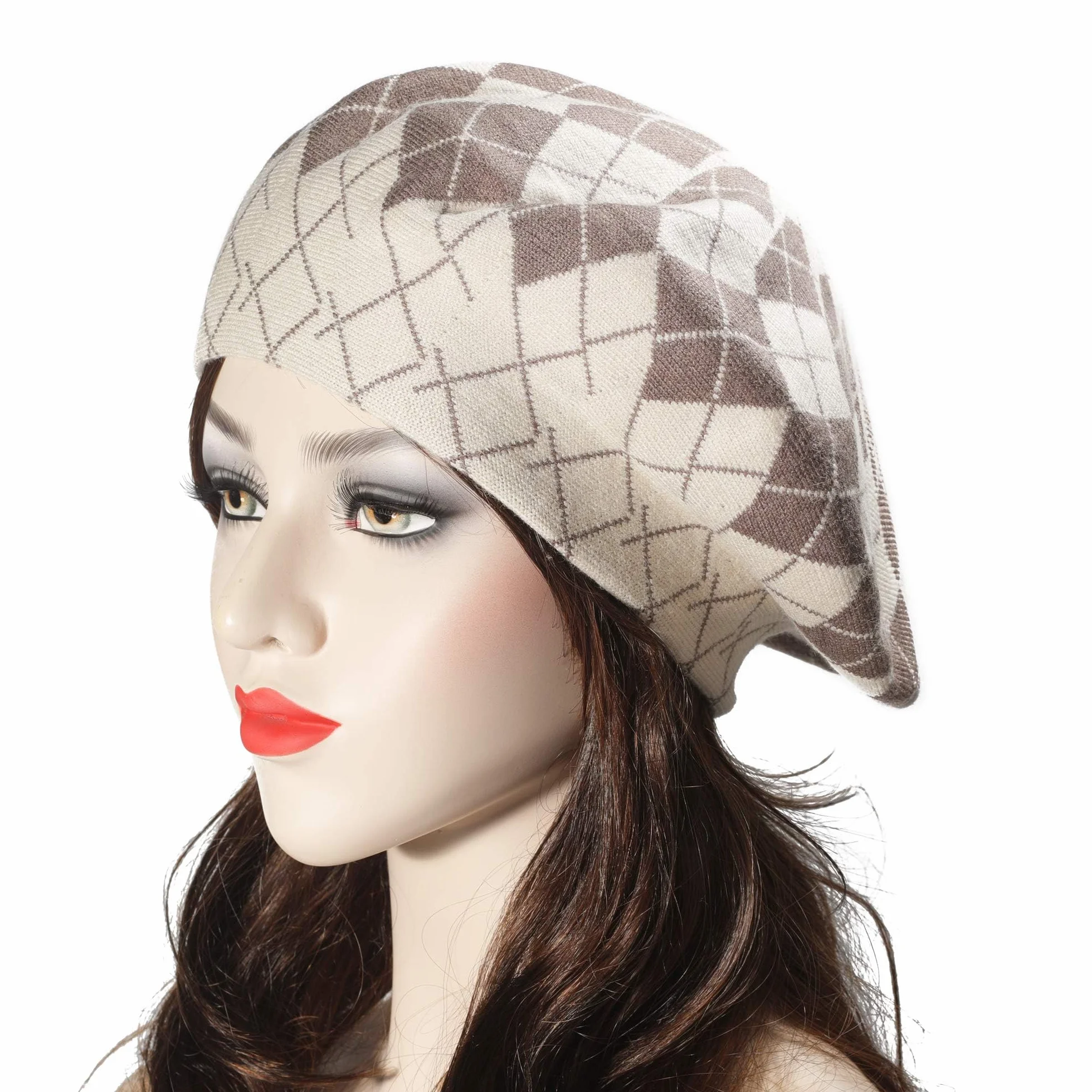 ZLYC Damska zimowa beret francuski beret podwójna warstwa Warm Beret