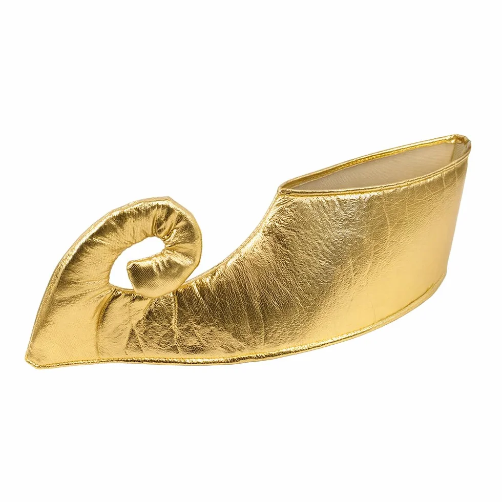 Boland 81990 - Overshoes Sultan in Gold, 1 para dla dorosłych, pokrowce na buty do kostiumów karnawałowych, dodatek do kostiumu na karnawał, Halloween lub JGA