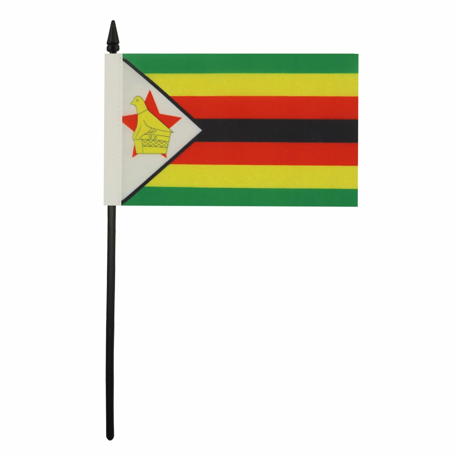 Drapeau de Table Zimbabwe en Polyester 100D, 15cm x 10cm