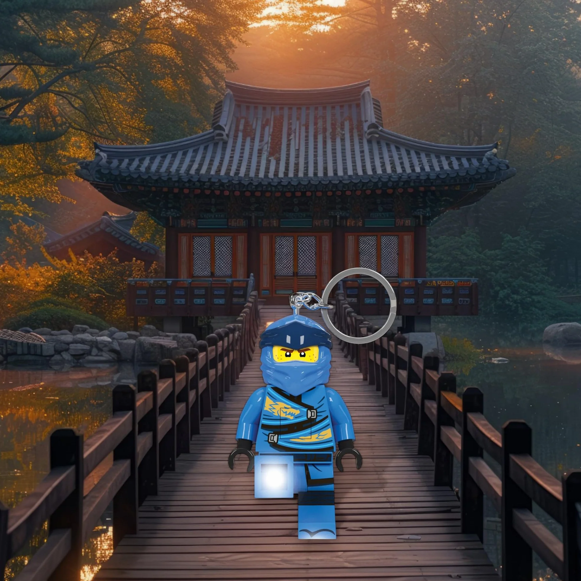 IQ LEGO Ninjago Legacy Key Chain Light Keyring - 76 mm Tall Figure, wielokolorowy