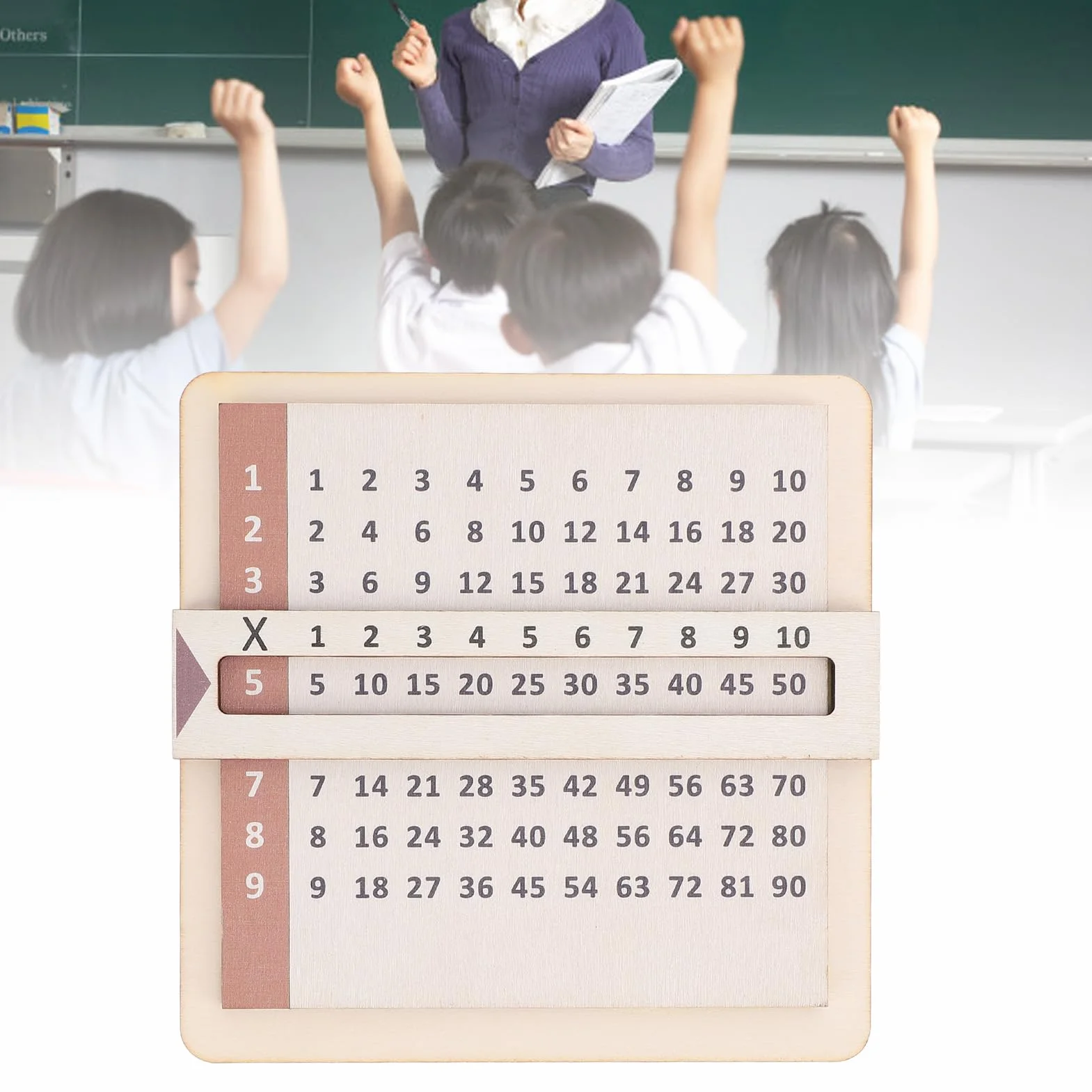 Slajd i Naucz się Siatka Mnożenia, Tabela Mnożenia Mnożenia Matematycznego Slajbunalna Edukacja Tabela Mnożenia z Oknem Widza, Drewniana Tablica Mnożenia dla Uczniów