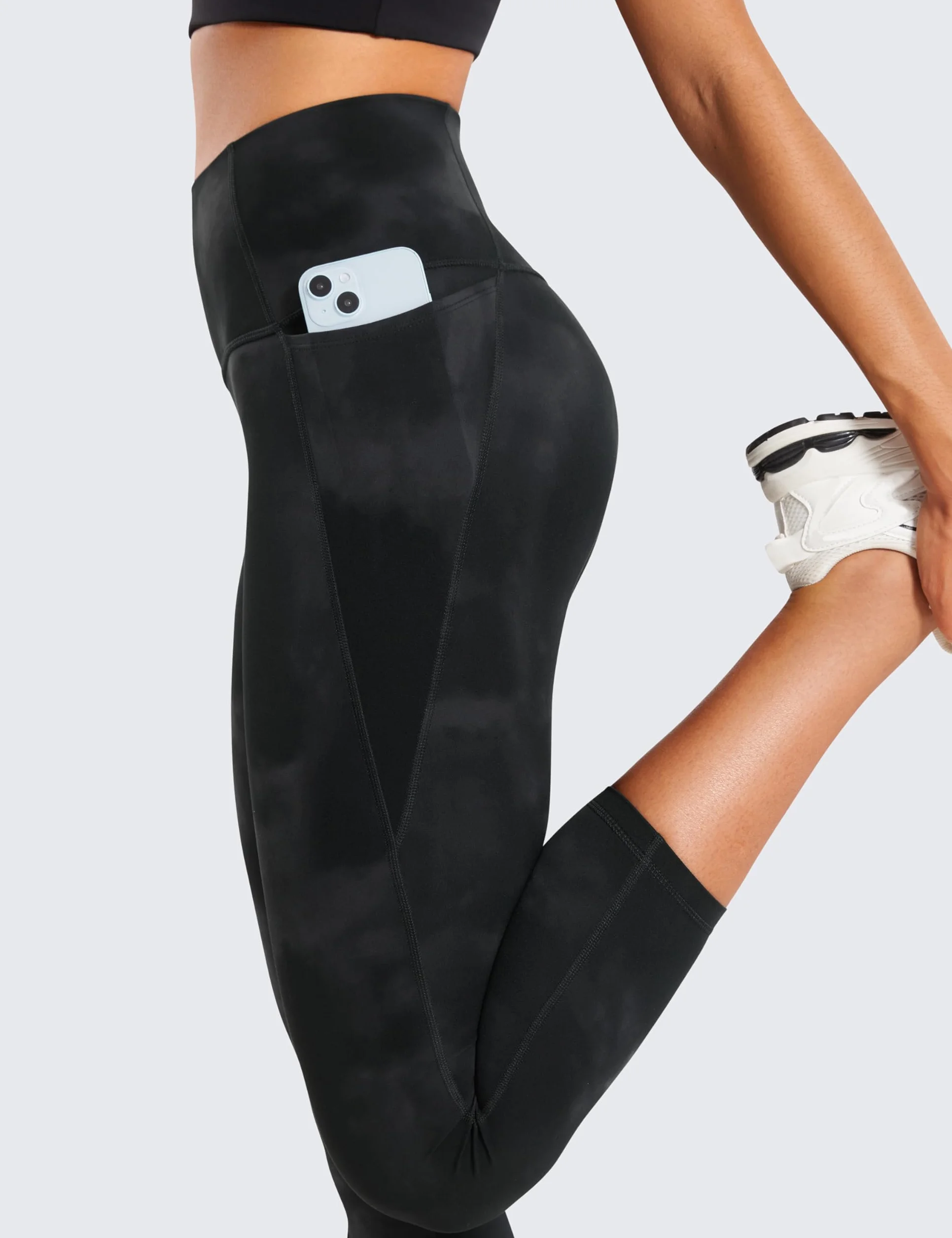 CRZ YOGA Damskie legginsy Butterluxe Workout Capri z kieszeniami 21 cali - Wysoki stan Gym Athletic Crop Yoga