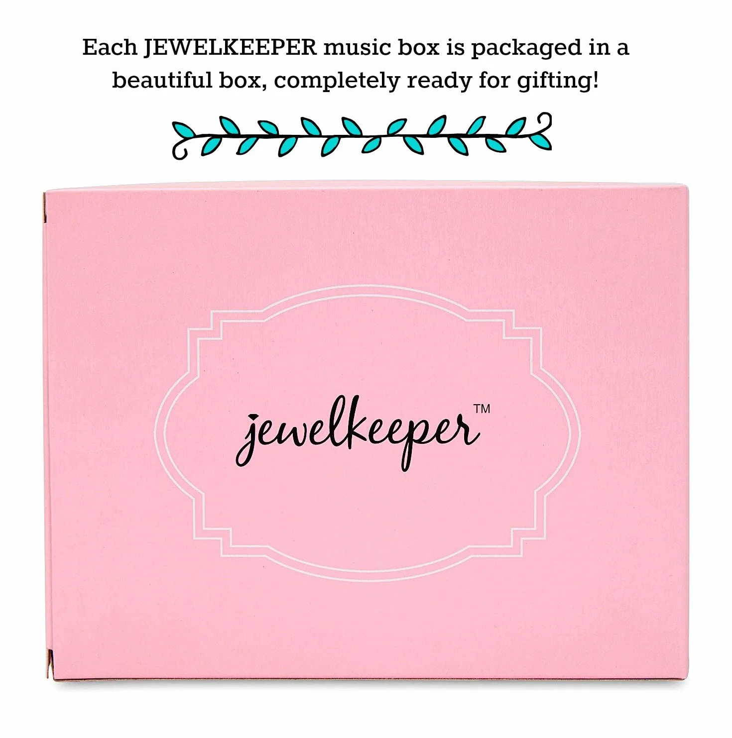 Jewelkeeper - pozytywka, szkatułka na biżuterię dla dziewczynek z obracającą się baleriną, różowe wzornictwo - melodia jeziora łabędziego