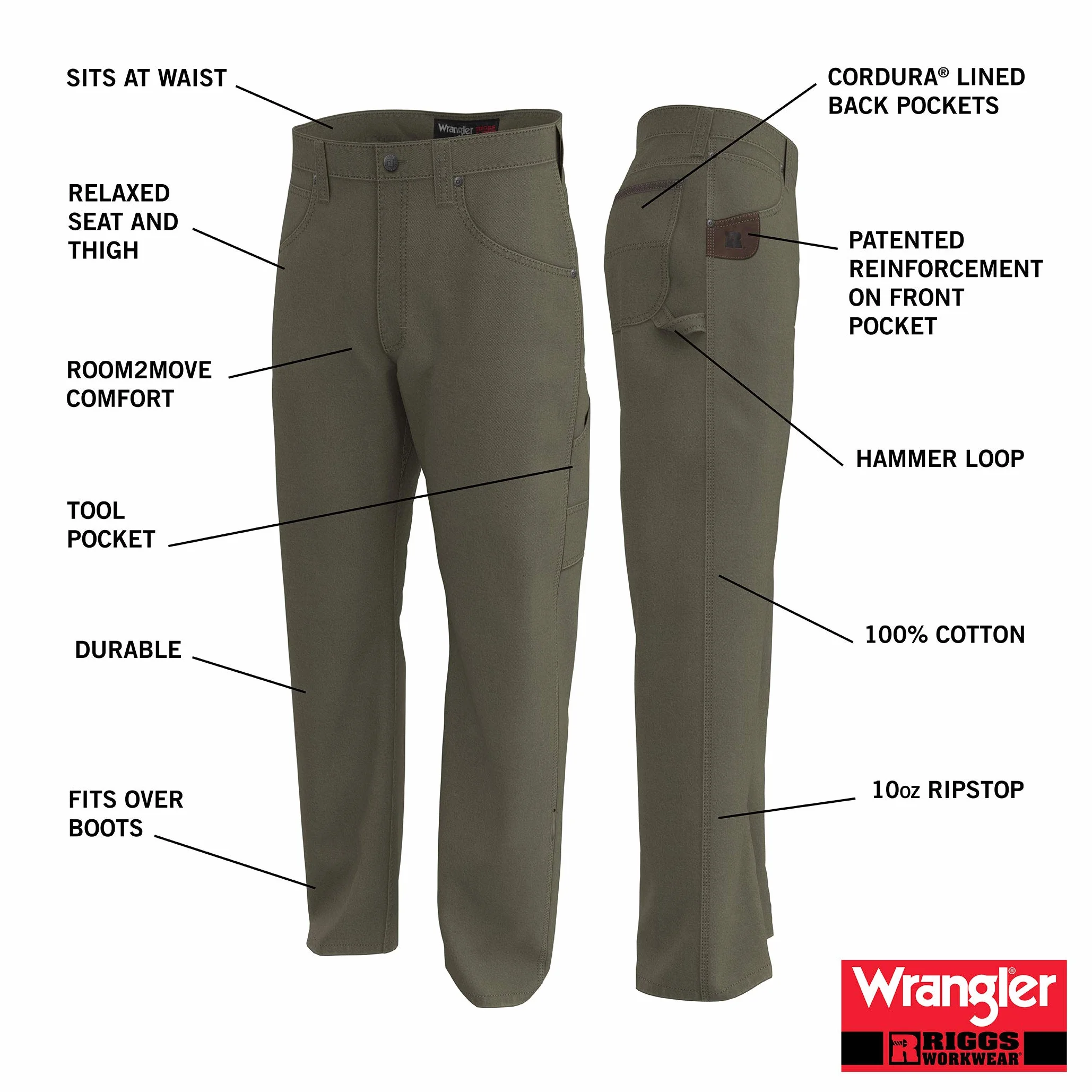 Wrangler Carpenter Jeancarpenter Jeancarpenter Jeancalça Jeans De Carpinteirozimmermann Jean - prosty Mężczyźni