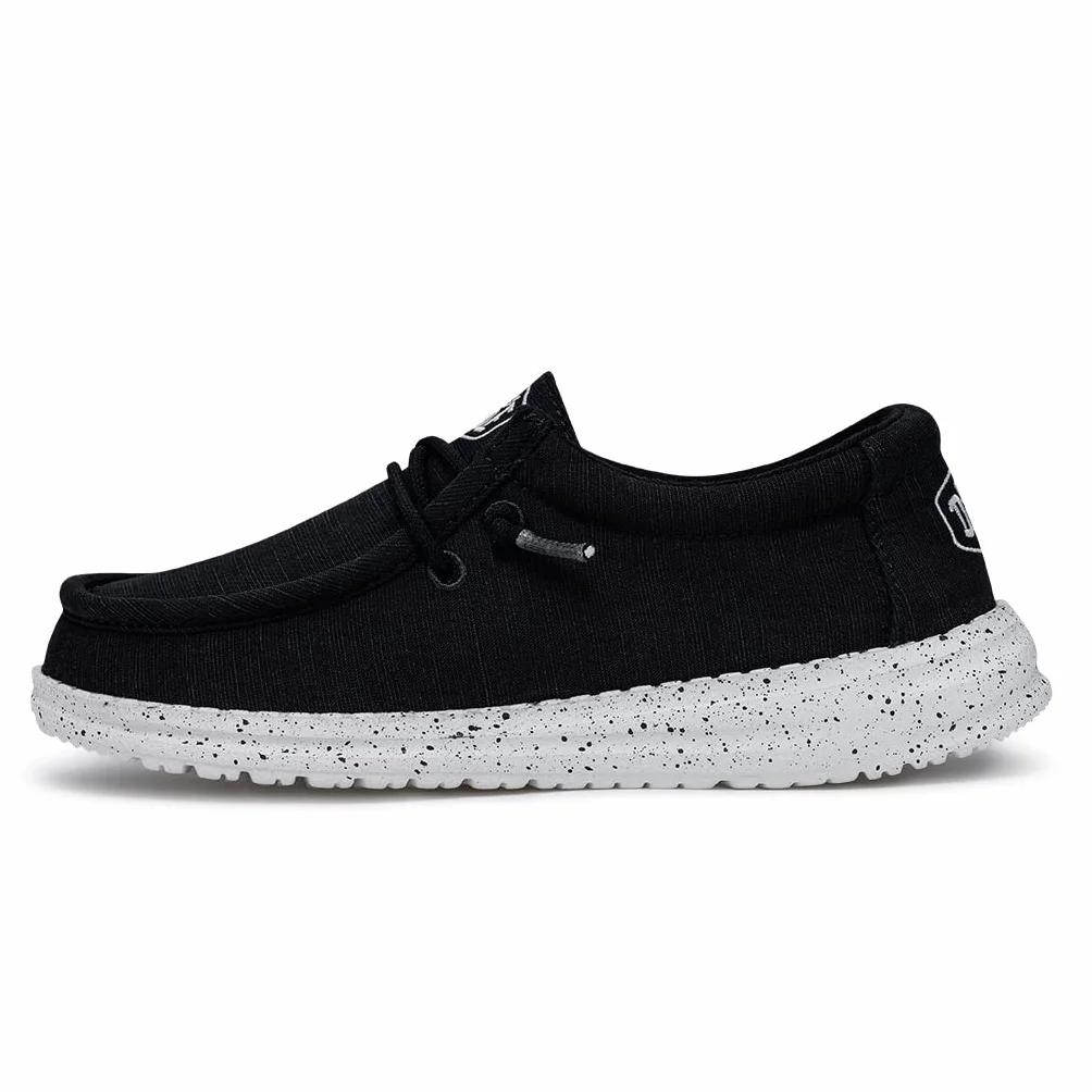 Hey Dude Wally Youth Slub Canvas Moccasin, granatowy, 33 EU, grantowy, 33 EU