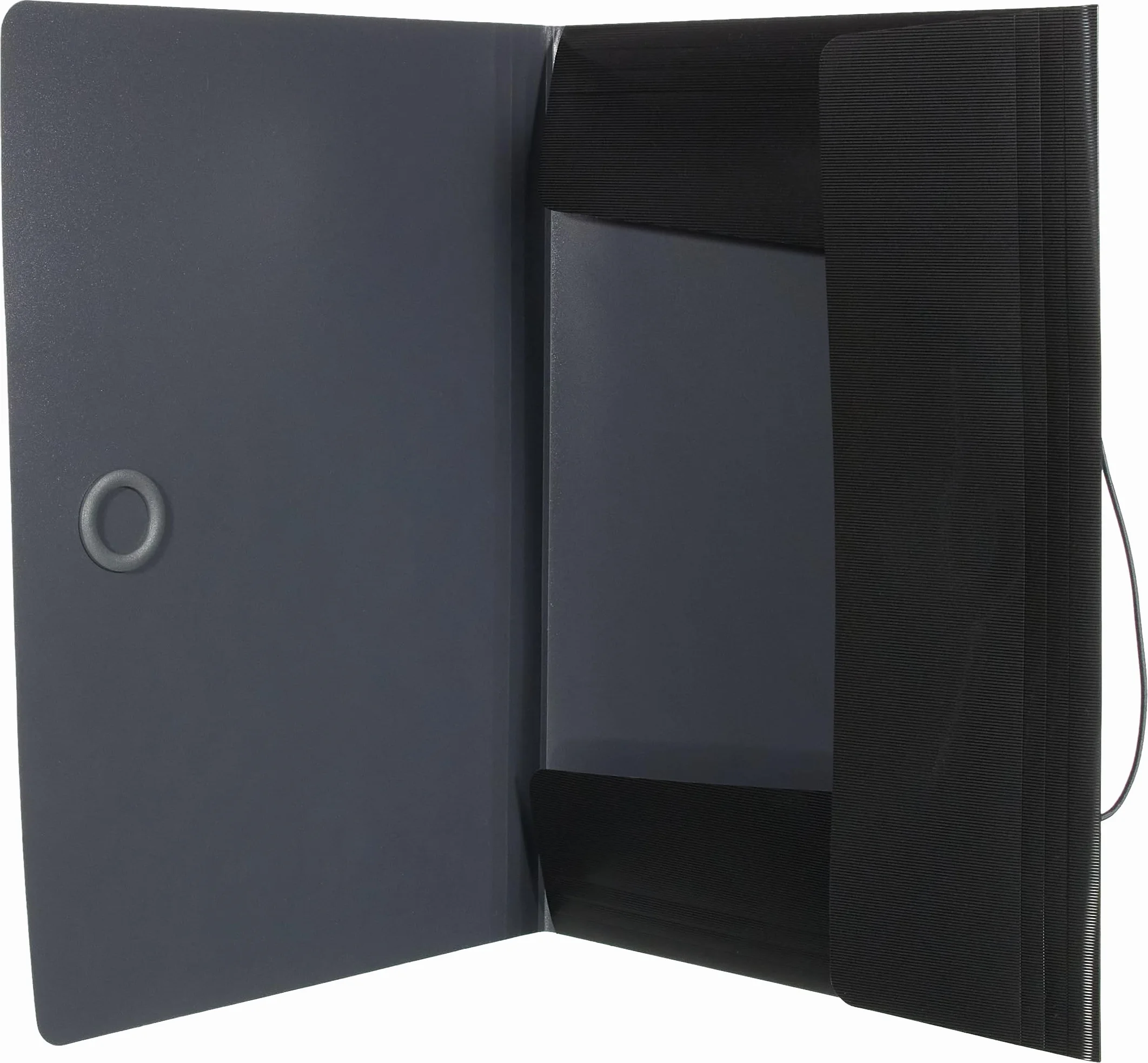 Leitz Folder narożny z litego materiału PP, na ok. 150 arkuszy, A4, czarny, 45631095