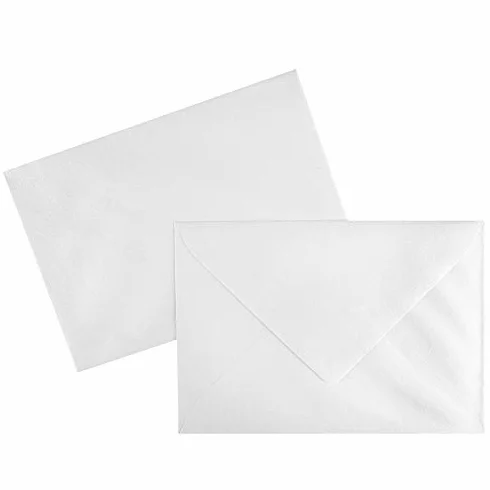 Wysokiej jakości perłowe koperty 100 szt. w zestawie – Din C6 White