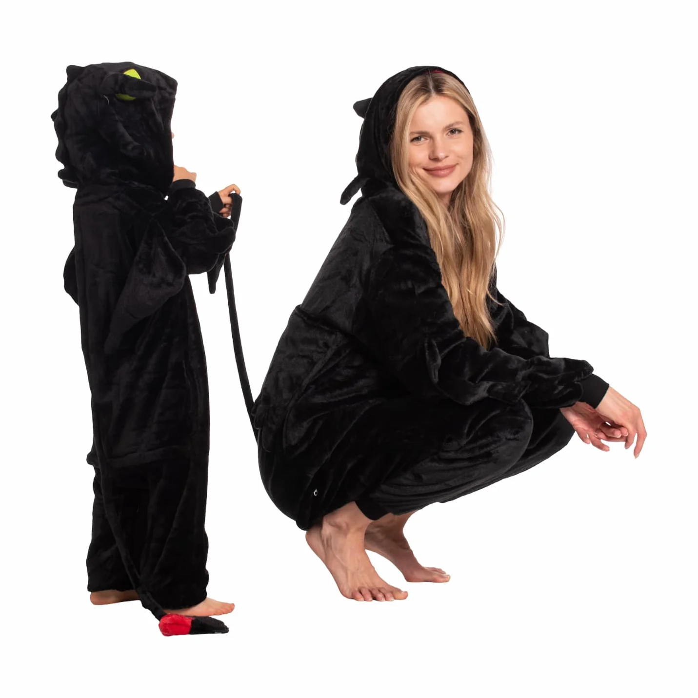 Piżama Damska Dziecięca, Kombinezon Onesie, Kostium Cosplay - Wykonana z miękkiego, ciepłego materiału - Rozmiary dla Dorosłych