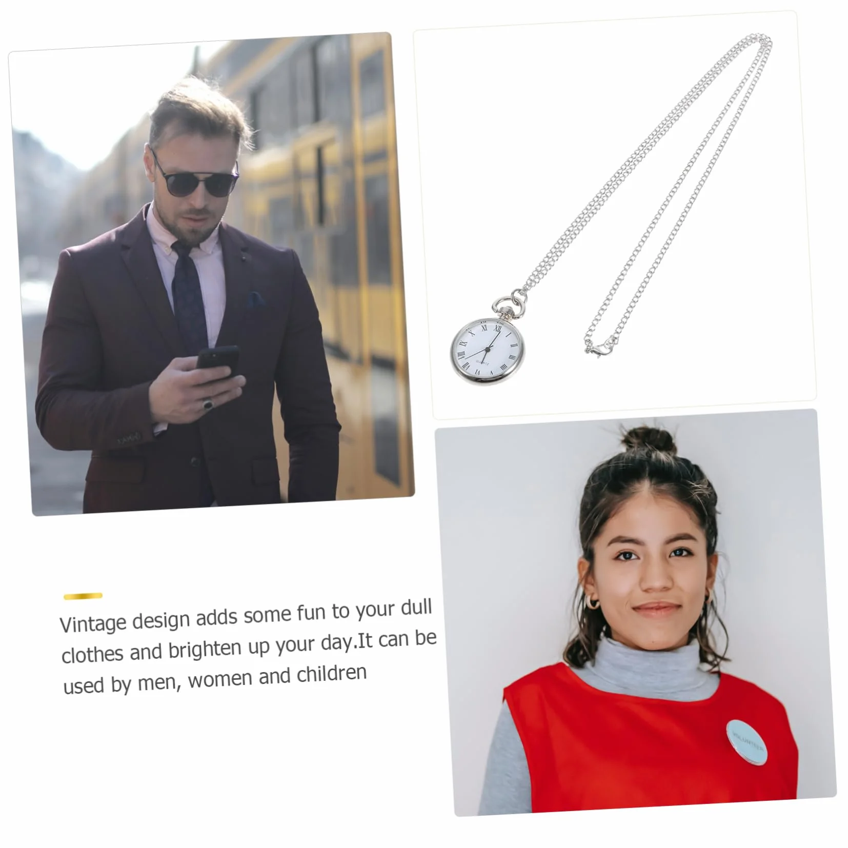 1kawałek Zawieszany Zegarek Stylu Nowoczesnym z Stopu Alloy Elegancki Wisiorek Zegarek Szyję z Łańcuszkiem Idealny Do Codziennego Użytku i Dekoracji