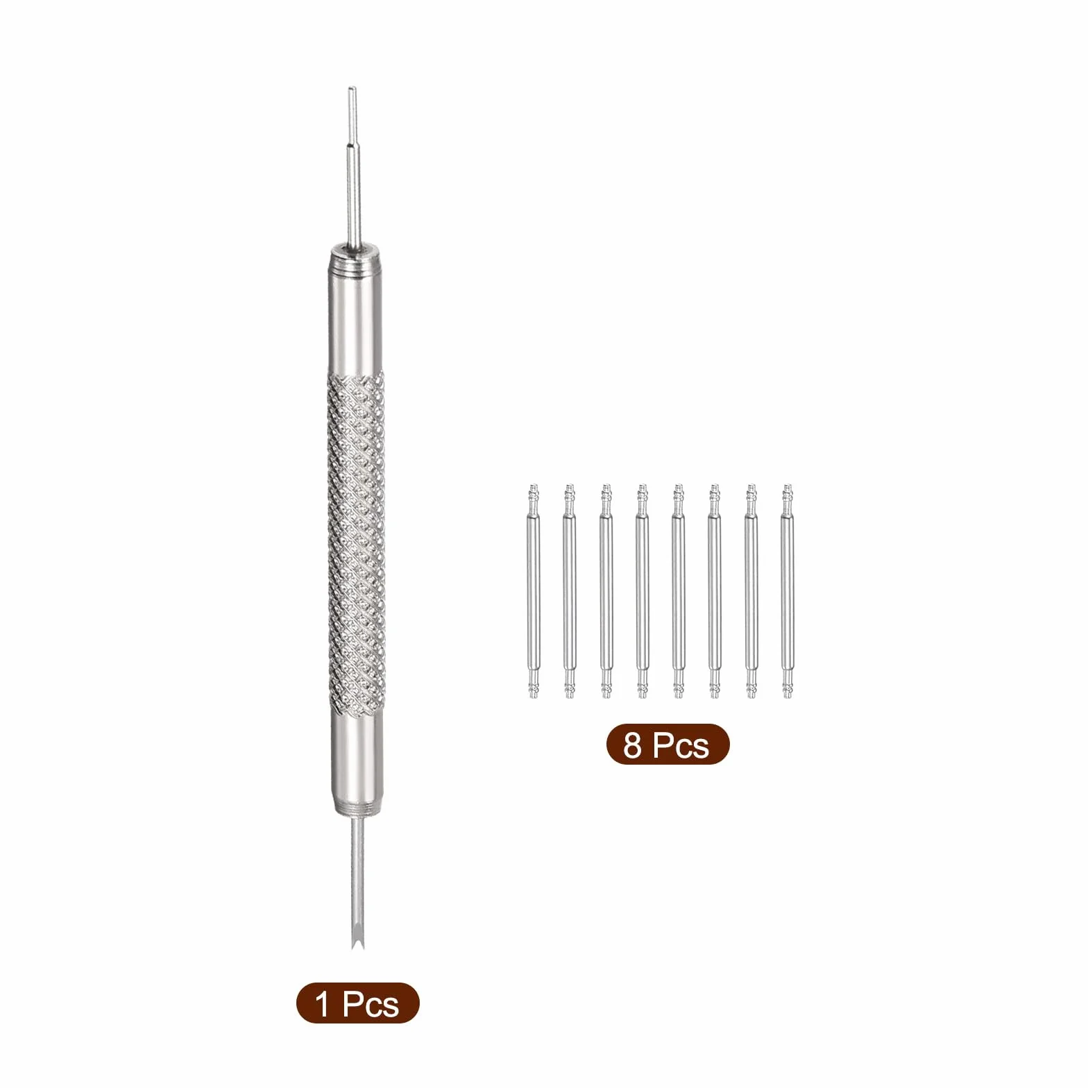 QUARKZMAN Zestaw 20 mm Spring Bar Watch Pins zestaw zapasowy, średnica 1,5 mm, 8 sztuk, z narzędziem do usuwania paska