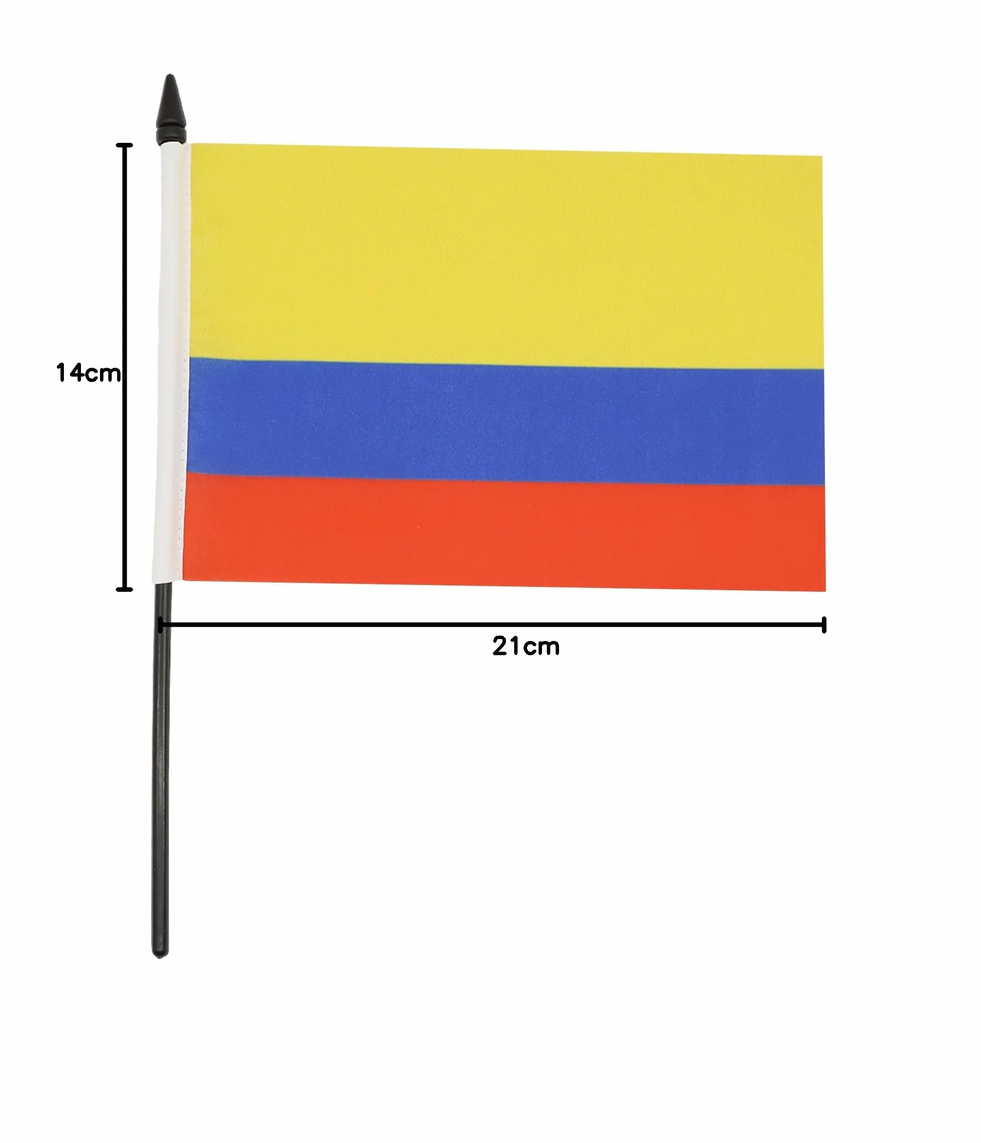 Drapeau de Table Colombie en Polyester 100D, 21cm x 14cm