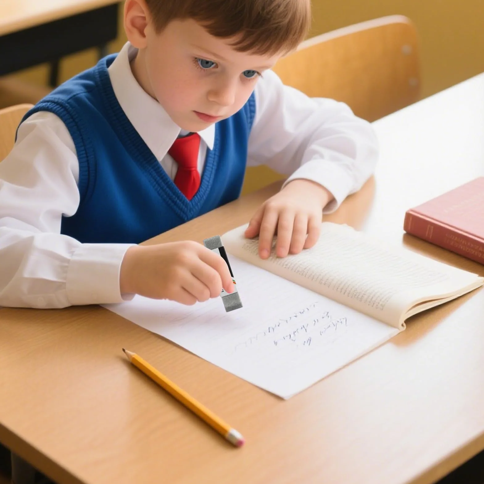 Gumka do ścierania atramentu – 3-częściowe kolorowe do ścierania długopisów wielokrotnego użytku | Prostokątne artykuły pa dla studentów do przygotowania egzaminu, malowania