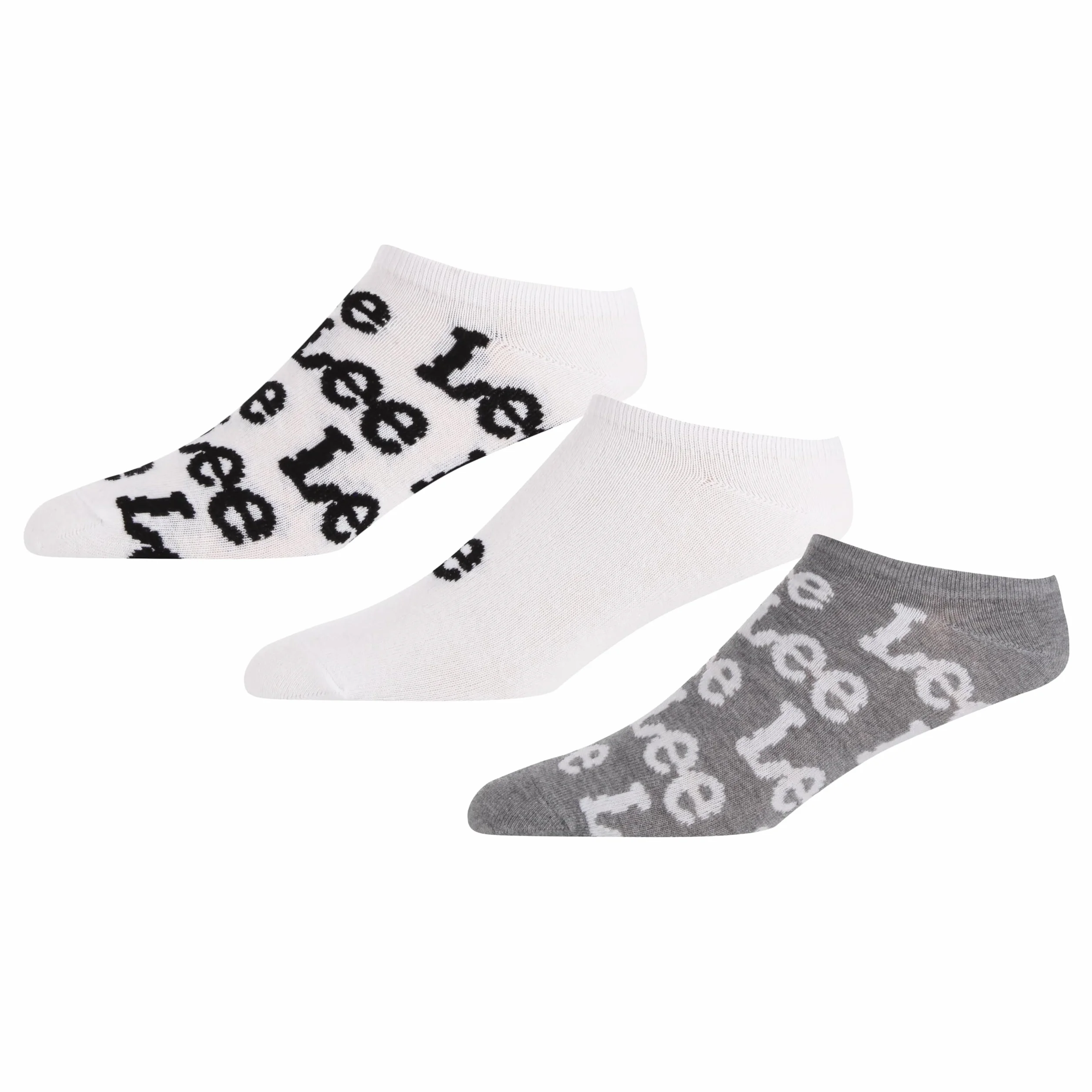 Lee Damskie skarpety do kostki Lee Kobiety Damskie Skarpety Lee W Kolorze Białym/Szarym | Niskie Skarpety Designerskie Do Sneakersów