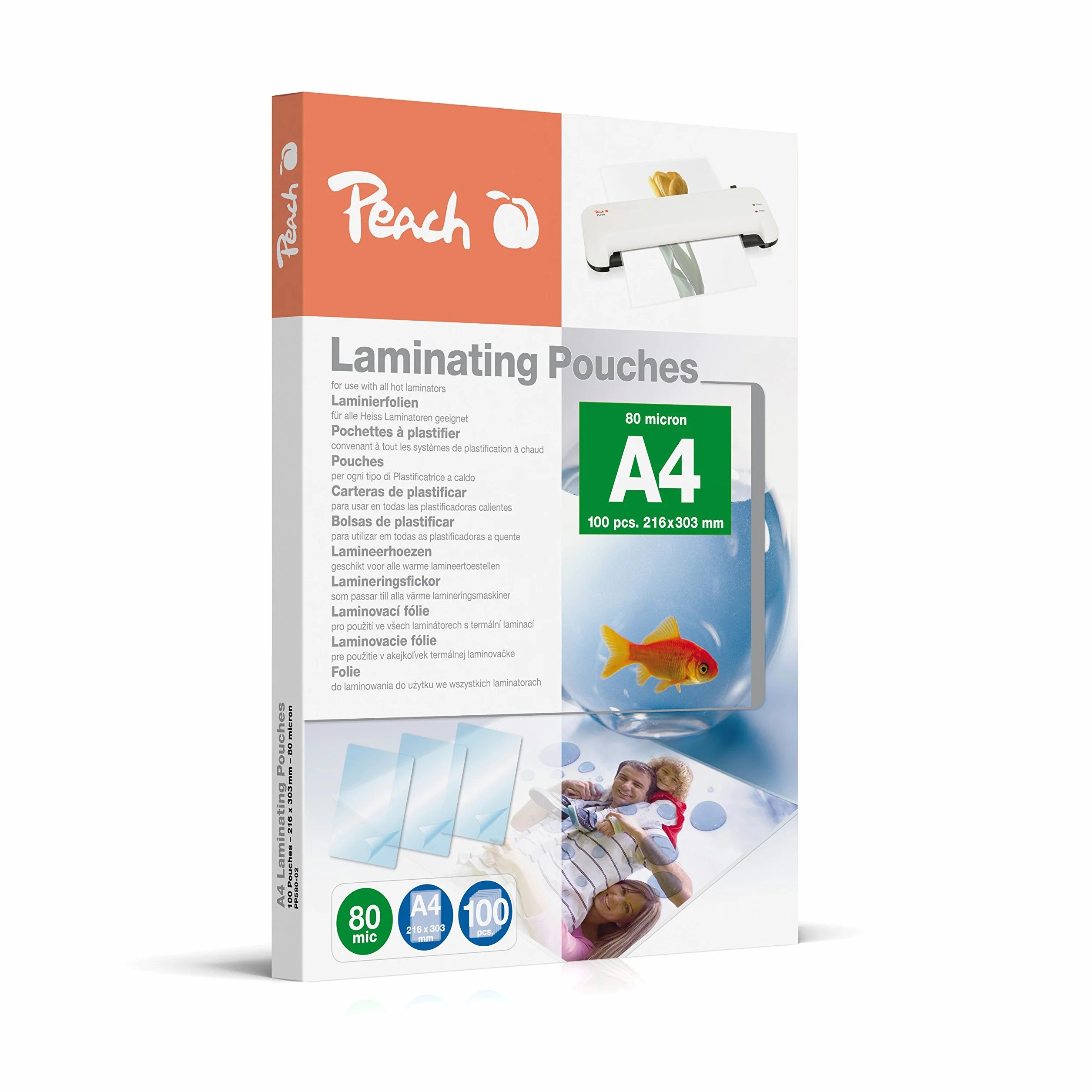 Peach PP580-02 Folia Do Laminowania, DIN A4, 100 Sztuk
