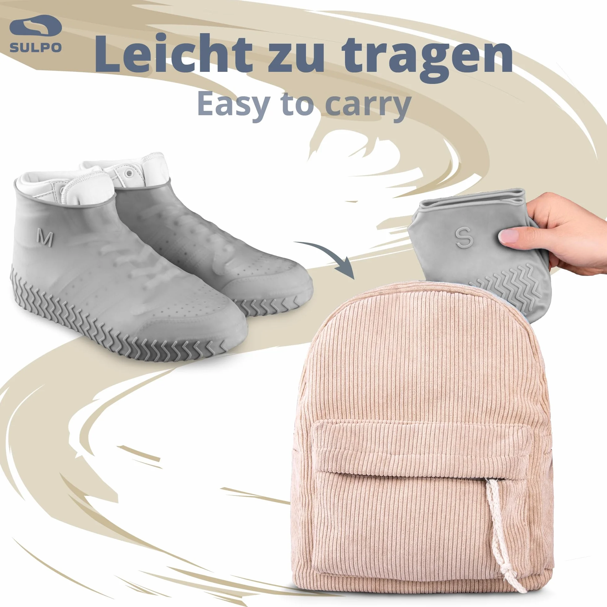SULPO ochraniacze przeciwdeszczowe na buty - silikonowe osłony do butów w różnych kolorach - turystyczne osłony na buty - kalosze składane - ochrona przed wodą - sneaker protectors