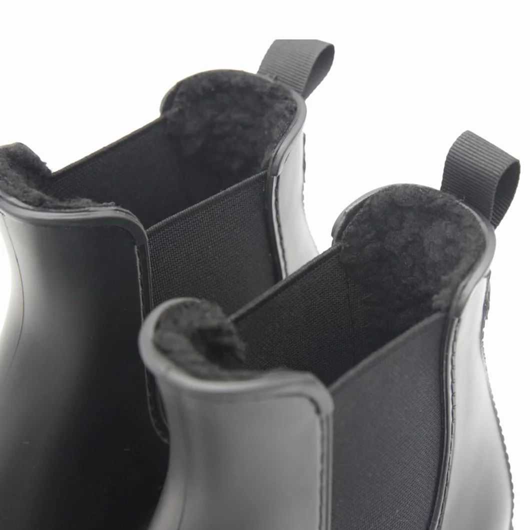 PFIFF PVC Jodhpur botki, botki z podszewką, buty zimowe z podszewką, czarne, dla dzieci i kobiet, 29-42