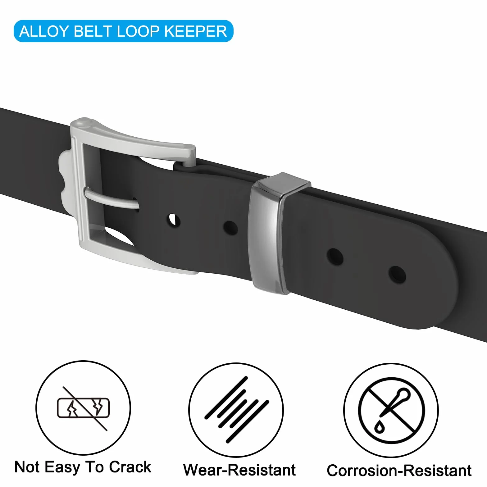 PATIKIL Obręcze do paska, Pierścień do paska ze stopu dla mężczyzn, Klamra do Paska na Rękodzieło DIY, Srebrny szary, 36mm