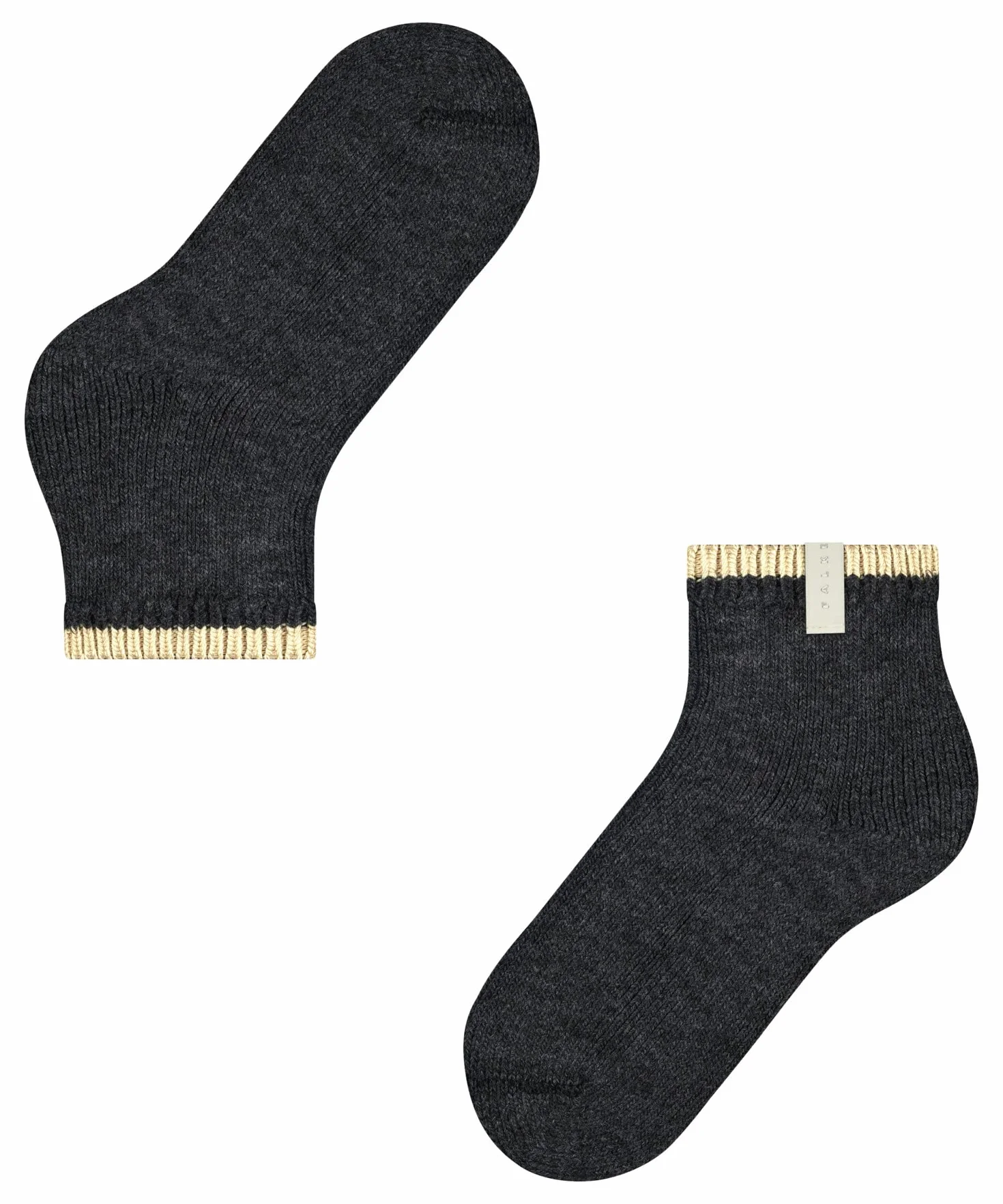 FALKE Kobiety Skarpety Cosy Plush W Sso Wełna Alpaki z wzorem 1 Para, Szary Anthracite Melange 3081, 35-38