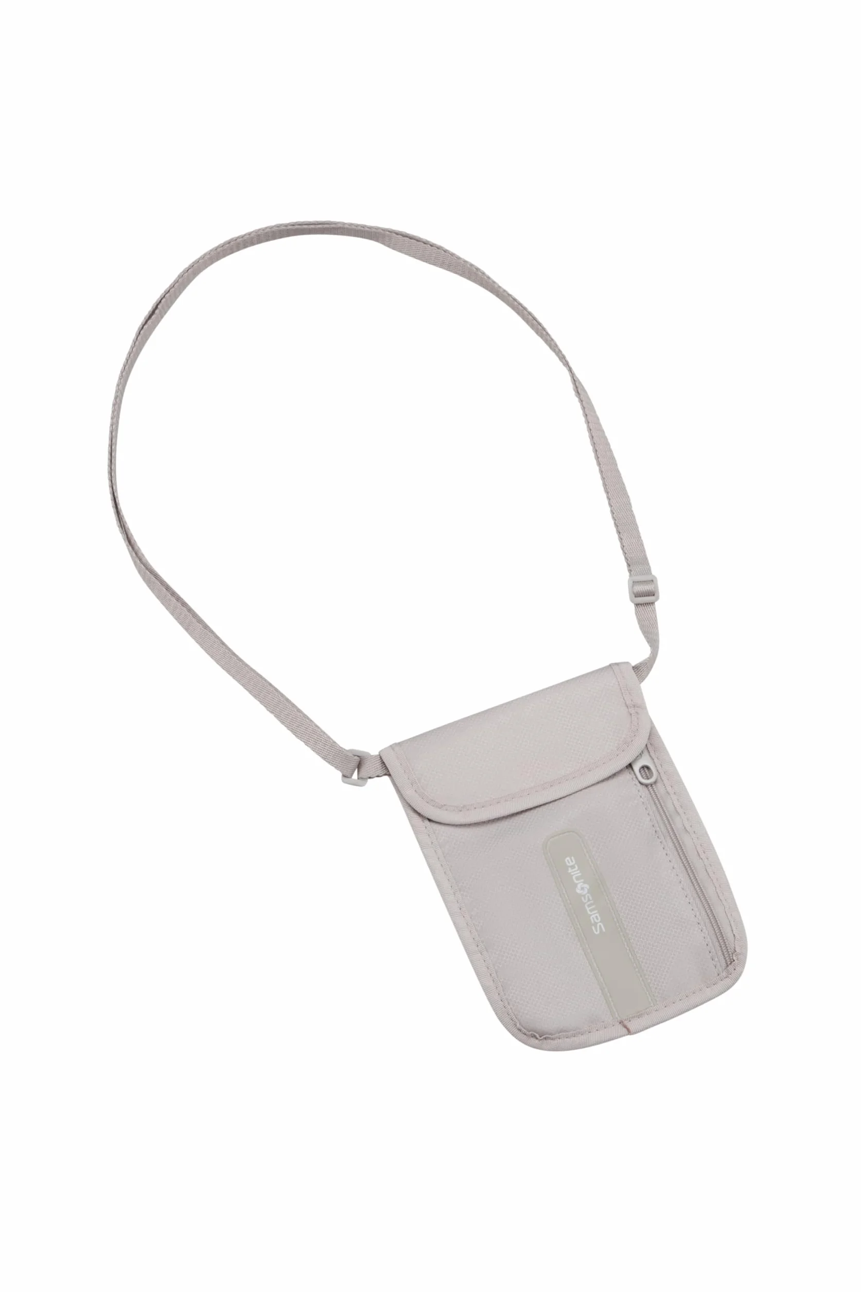 Samsonite TA Revolution – torba na klatkę piersiową RFID, bezpieczna i kompaktowa, przenośna pod ubraniem, podróżna torba na piersi na paszport, karty kredytowe i gotówkę, szara (Eclipse Grey)