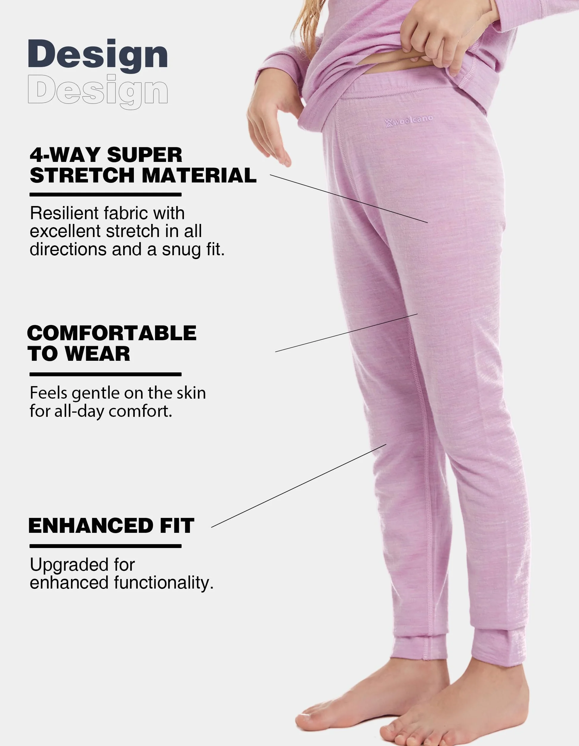 Dziecięce spodnie z wełny merynosów, legginsy termiczne dla dziewcząt i chłopców, bielizna zimowa unisex