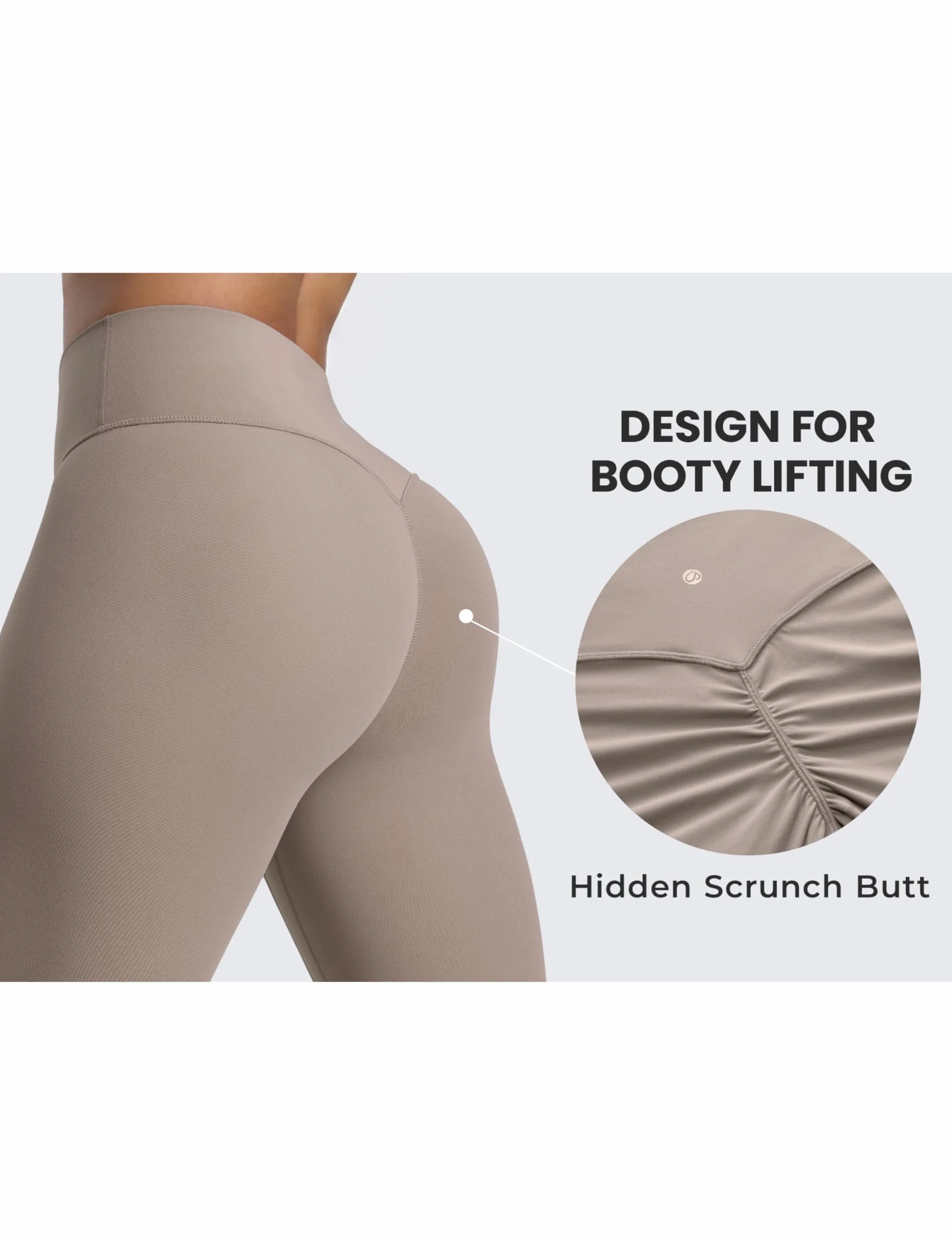 CRZ YOGA Damskie legginsy Secretsculpt Butterlift Scrunch Butt Workout, 25 cali – bez szwów z przodu, z wysokim stanem i wyszczuplającymi pośladkami