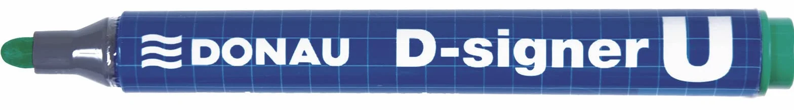 DONAU 7371001-06PL D-Signer U marker permanentny / 10 sztuk/zielony/okrągły szpic 2-4 mm (kreska) / marker permanentny/nietoksyczny/wodoodporny/na bazie alkoholu