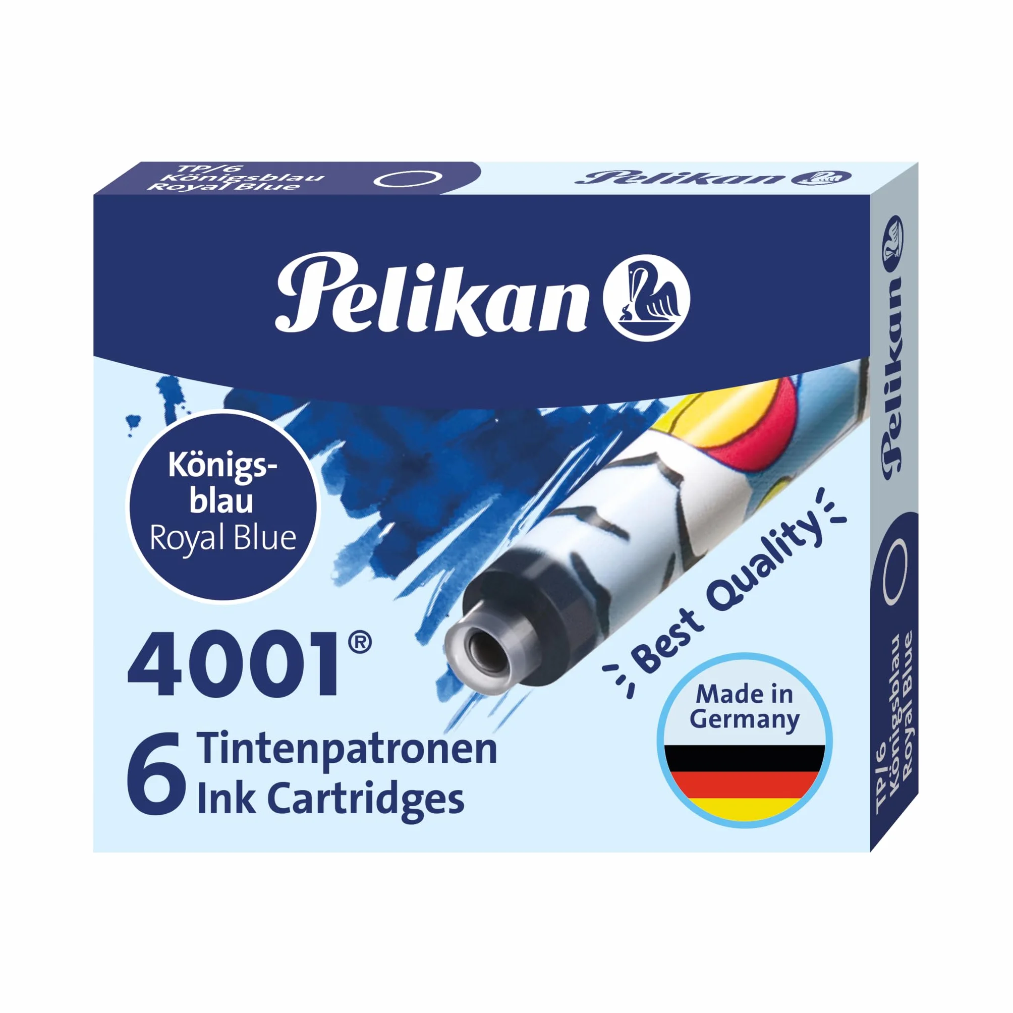 Pelikan 4001 wkłady atramentowe 6 sztuk niebieski