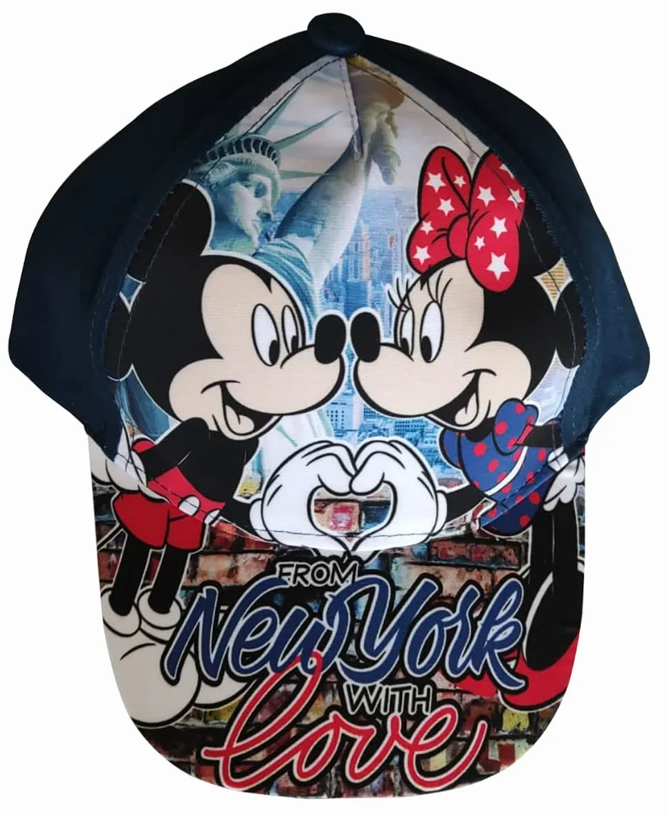 Disney Myszka Miki czapka z daszkiem dziecięca czapka z daszkiem z Nowego Jorku with Love niebiesko-różowa, dla dziewcząt i chłopców