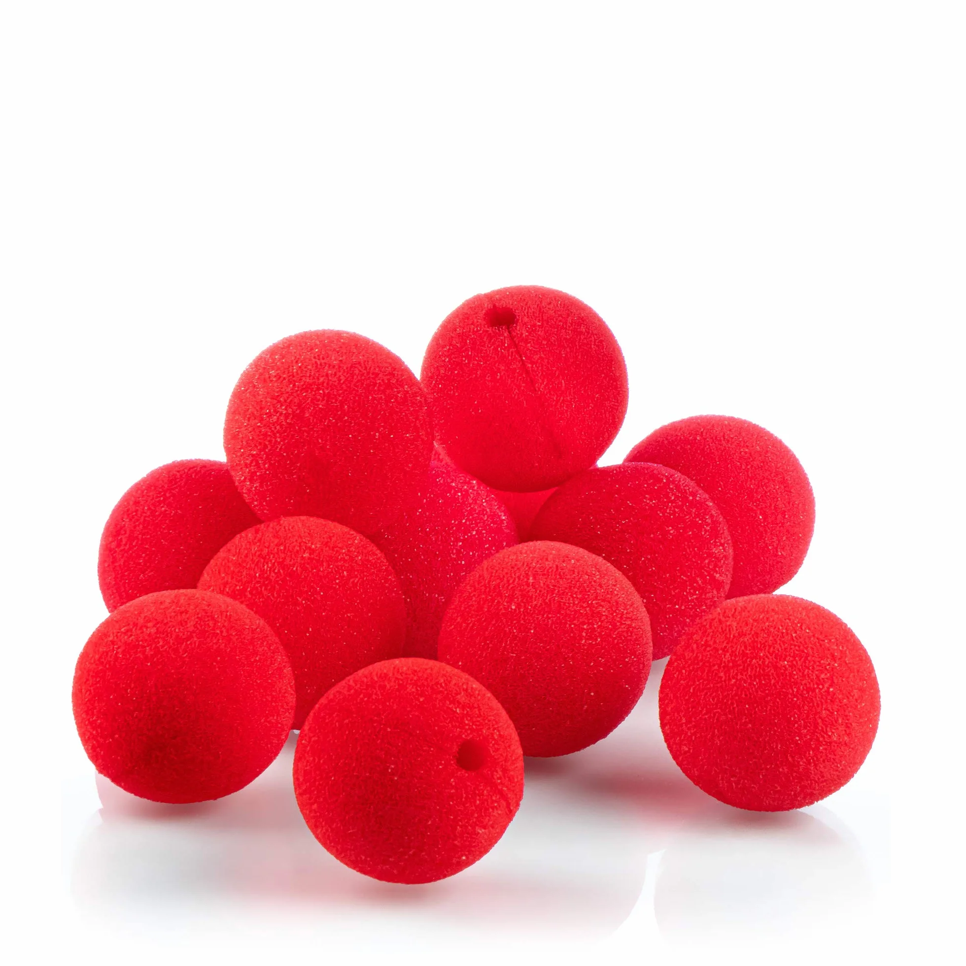 com-four® Czerwone piankowe nosy klaunów – Ø 5 cm – zabawne nosy gabkowe na kostiumy, Mardi Gras, karnawal i imprezy tematyczne