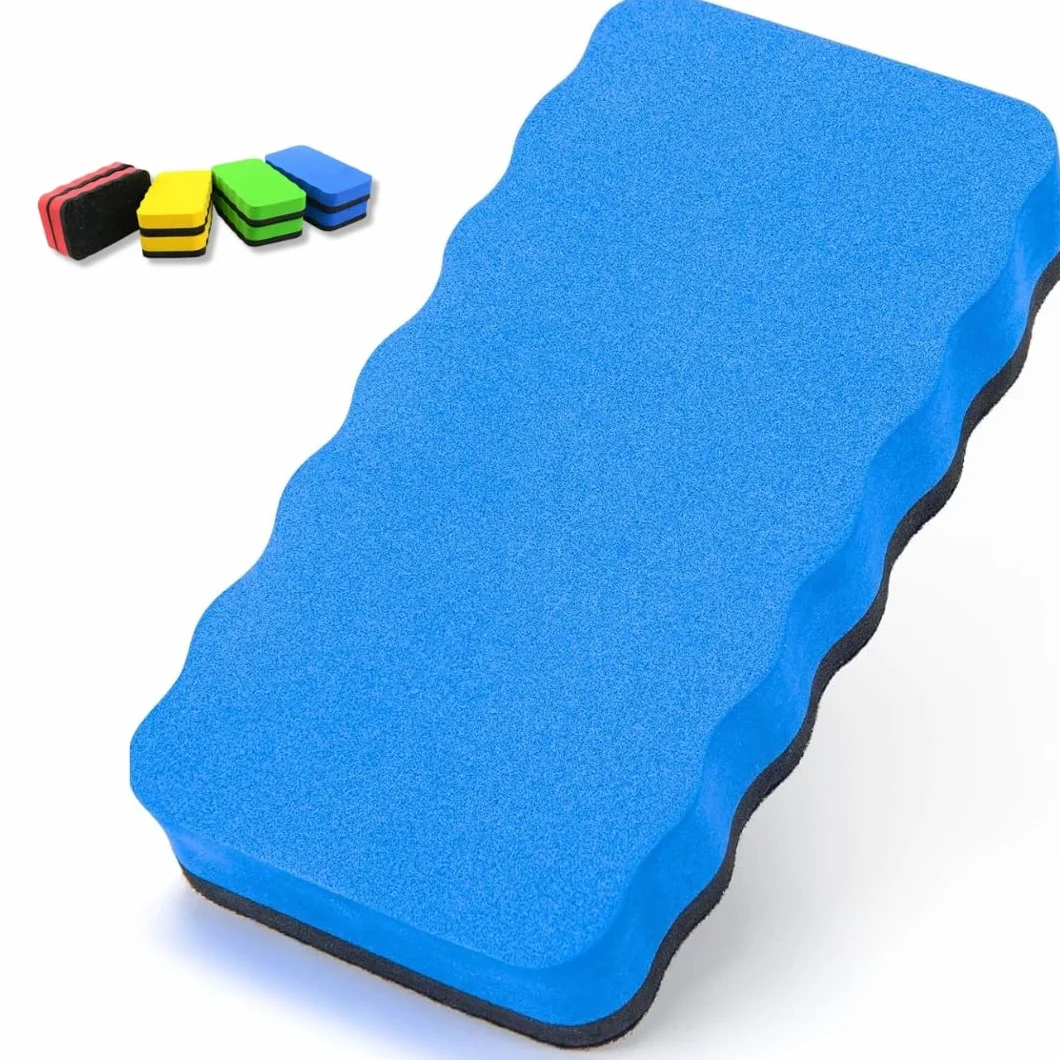 Parence.- Gąbka magnetyczna do tablicy suchościeralnej - Szczotka do czyszczenia tablicy na sucho lub na mokro - Magnetyczna, tablica suchościeralna i tablica, 11x5,7x2,2cm - losowy kolor